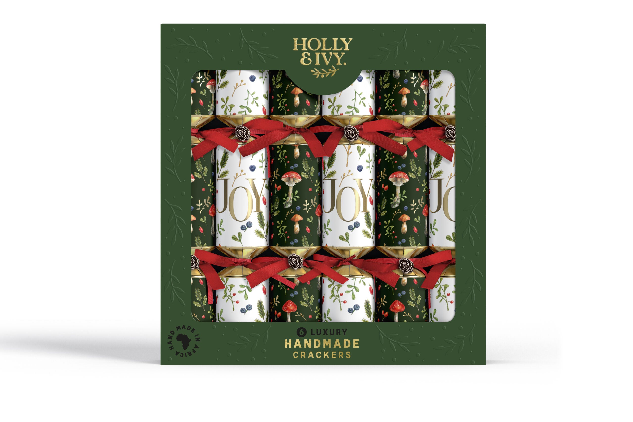 Fabulous Gifts Christmas Crackers Holly & Ivy Luxury Crackers Woodland Joy  by Weirs of Baggot Street