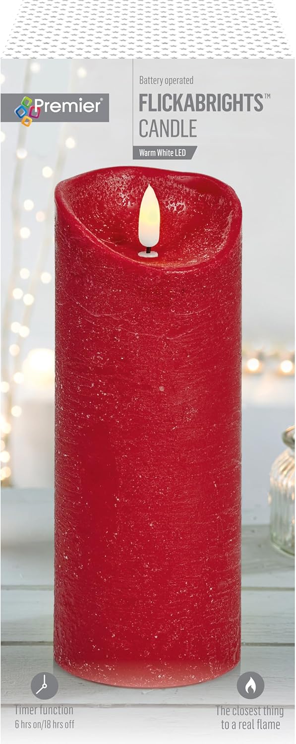 Fabulous Gifts Christmas Flickabright Red Candle by Weirs of Baggot Street