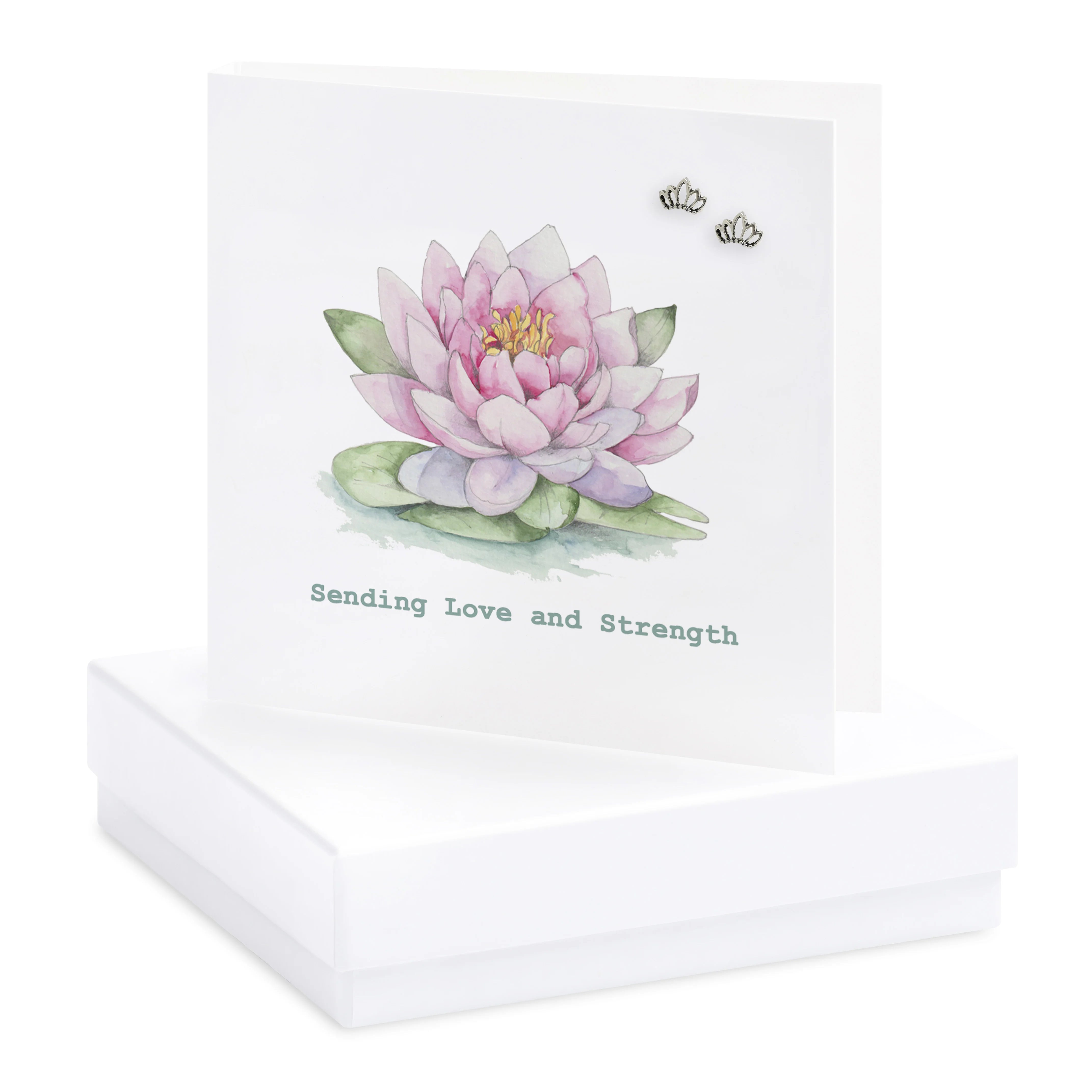 Fabulous Gifts Crumble & Core Box Lotus Flower Earring Card by Weirs of Baggot Street