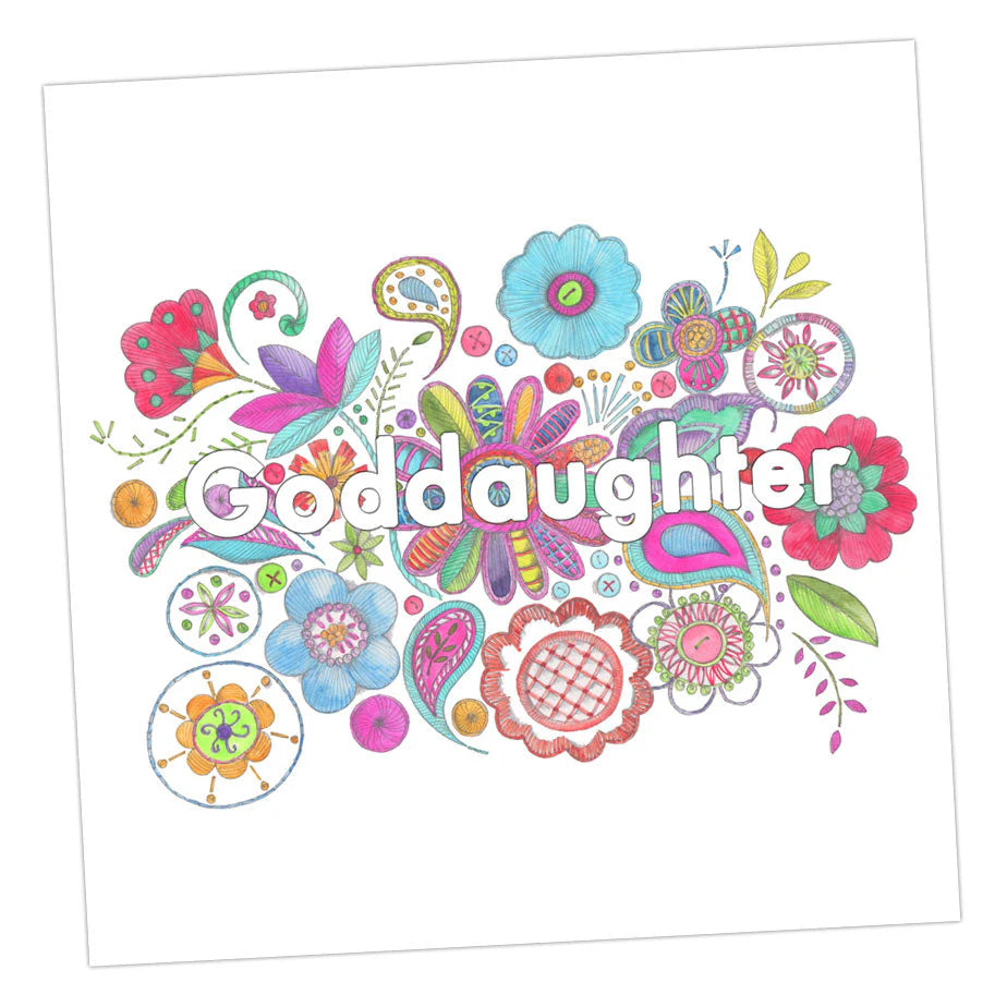 Fabulous Gifts Crumble & Core Embroidered Goddaughter Card      by Weirs of Baggot Street