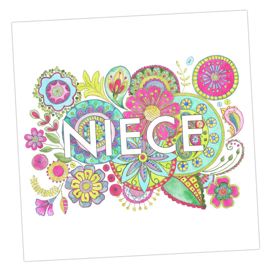 Fabulous Gifts Crumble & Core Embroidered Niece Card  by Weirs of Baggot Street