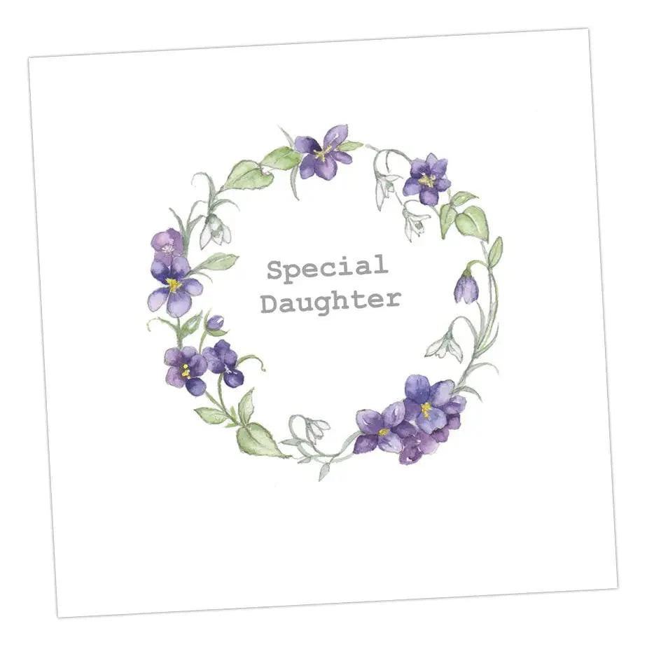 Fabulous Gifts Crumble & Core Special Daughter Wreath Card by Weirs of Baggot Street