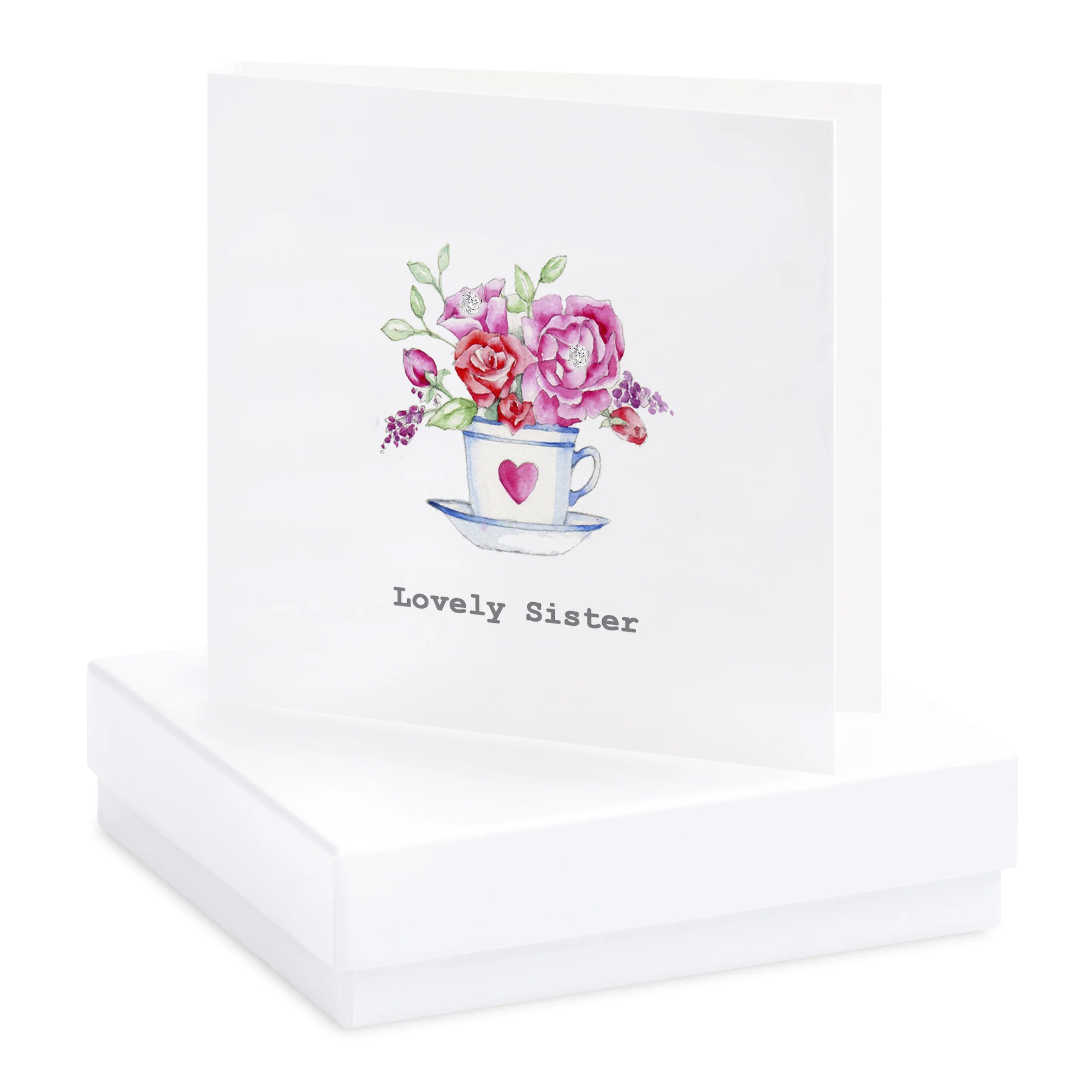 Fabulous Gifts Crumble & Core Teacup Sister Earring Card  by Weirs of Baggot Street