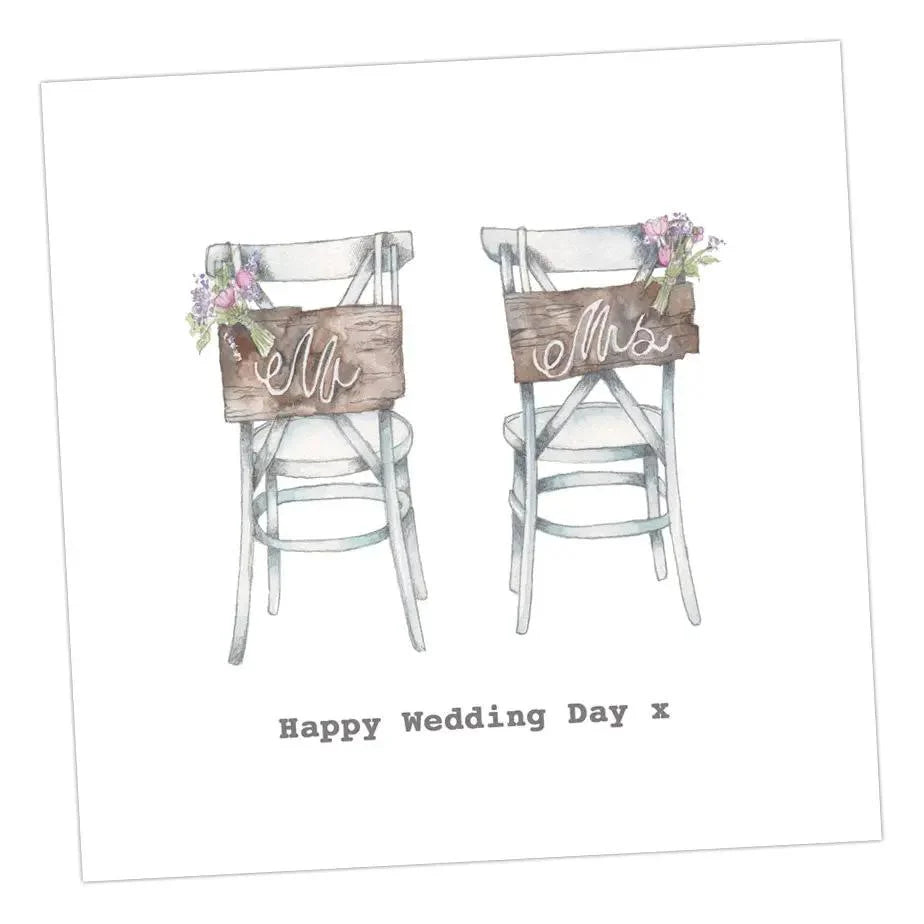 Fabulous Gifts Crumble & Core Wedding Chairs Card  by Weirs of Baggot Street