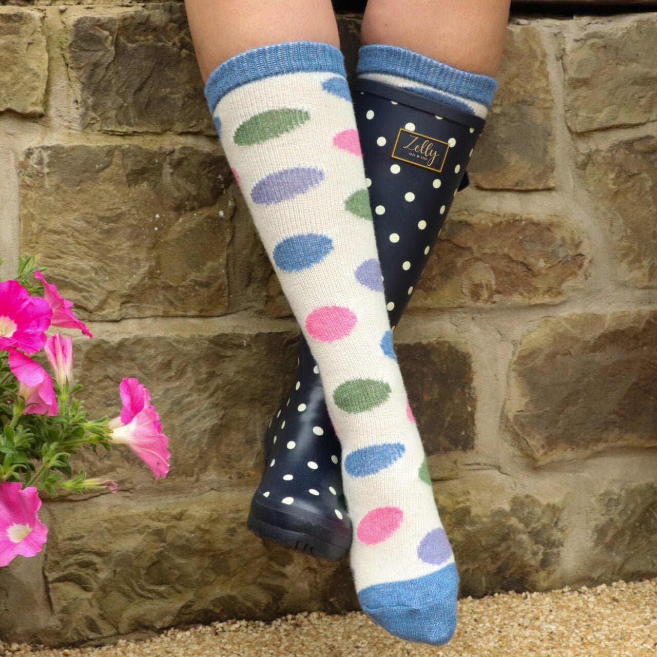 Fabulous Gifts Fashion Chloe Spot Boot Socks by Weirs of Baggot Street