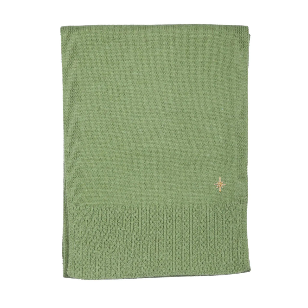 Fabulous Gifts Fashion Green Cable Scarf by Weirs of Baggot Street