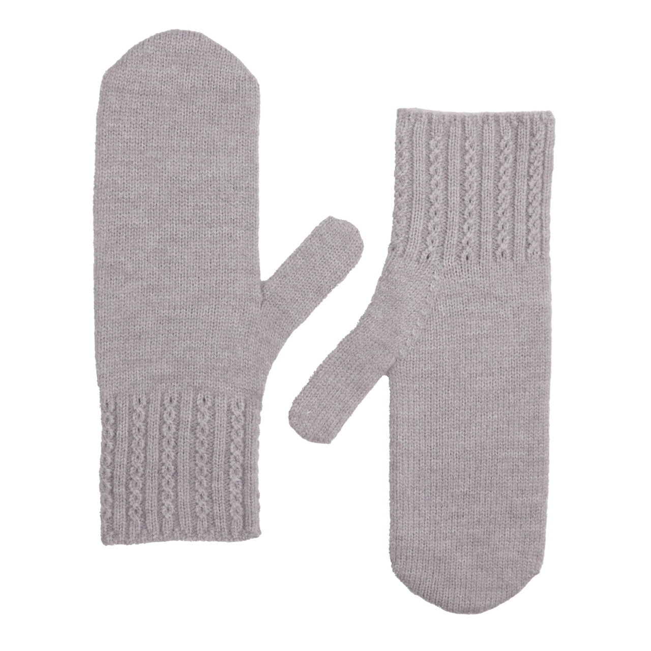 Fabulous Gifts Fashion Grey Cable Mittens by Weirs of Baggot Street