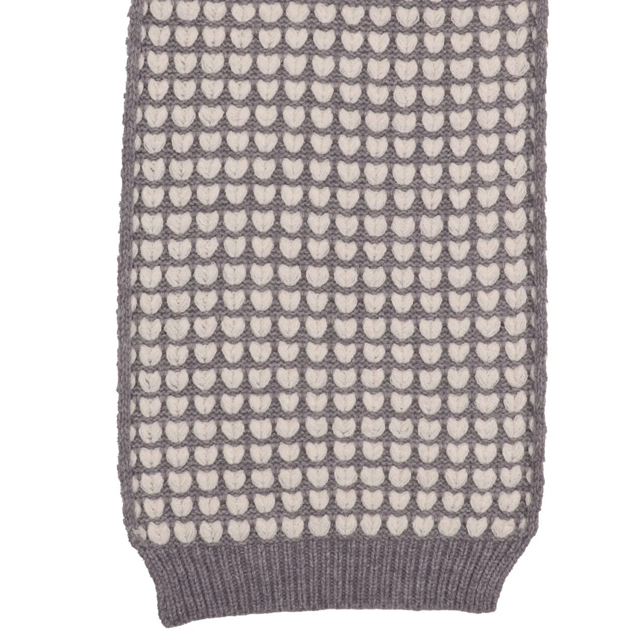 Fabulous Gifts Fashion Grey Knitted Hearts Scarf by Weirs of Baggot Street