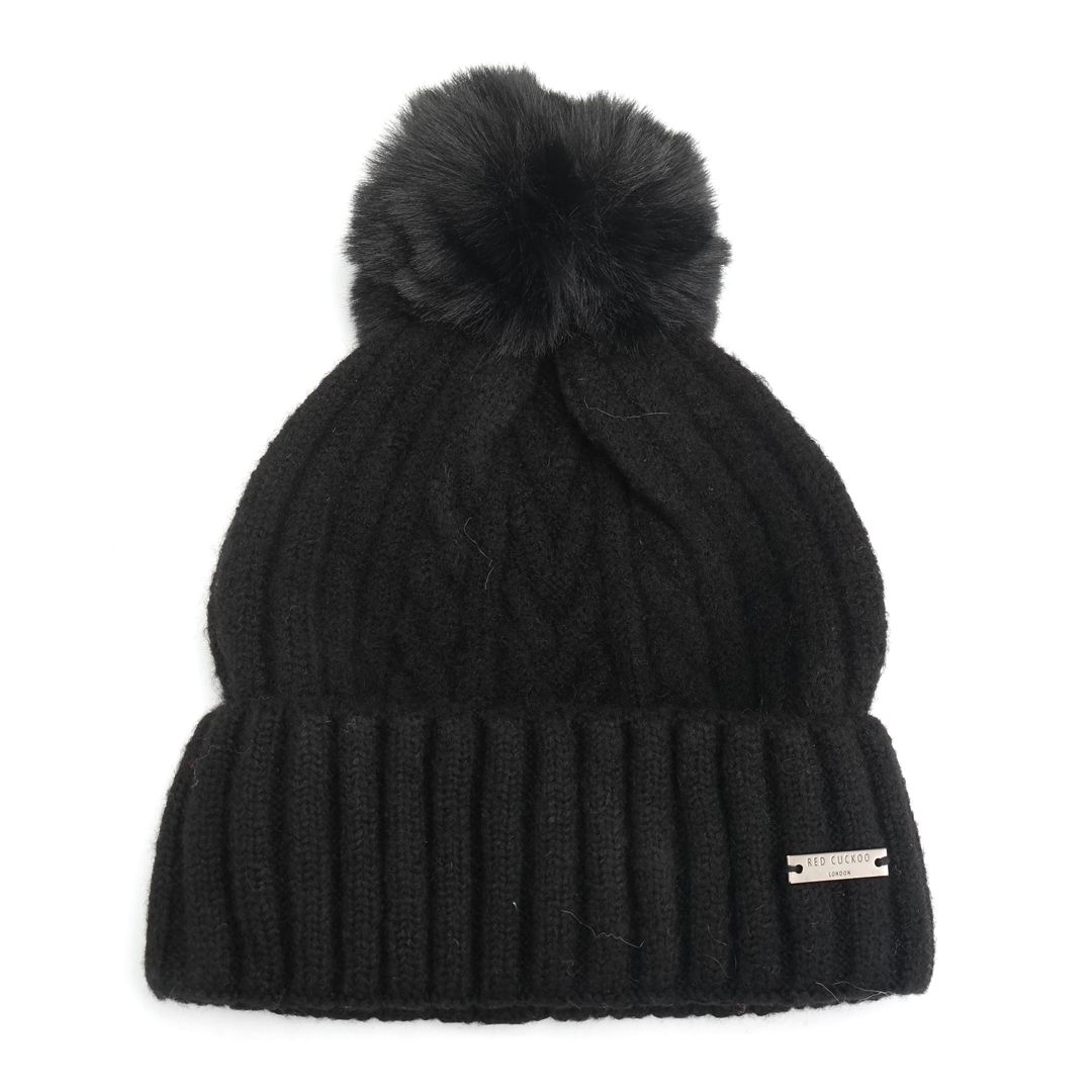 Fabulous Gifts Fashion Knit Bobble Hat Black by Weirs of Baggot Street