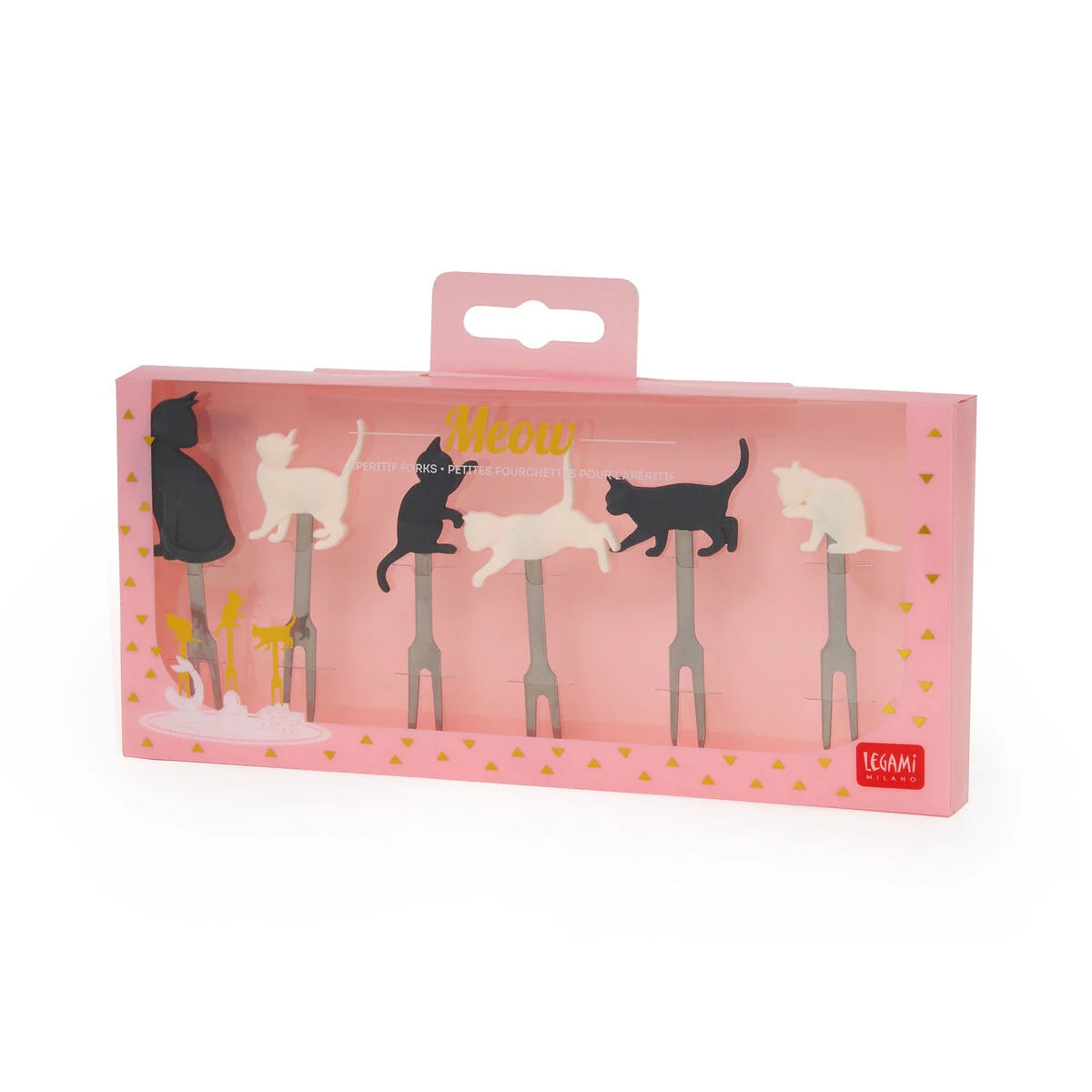 Fabulous Gifts Food Storage Legami Aperitif Forks Kitty Set Of 6 by Weirs of Baggot Street