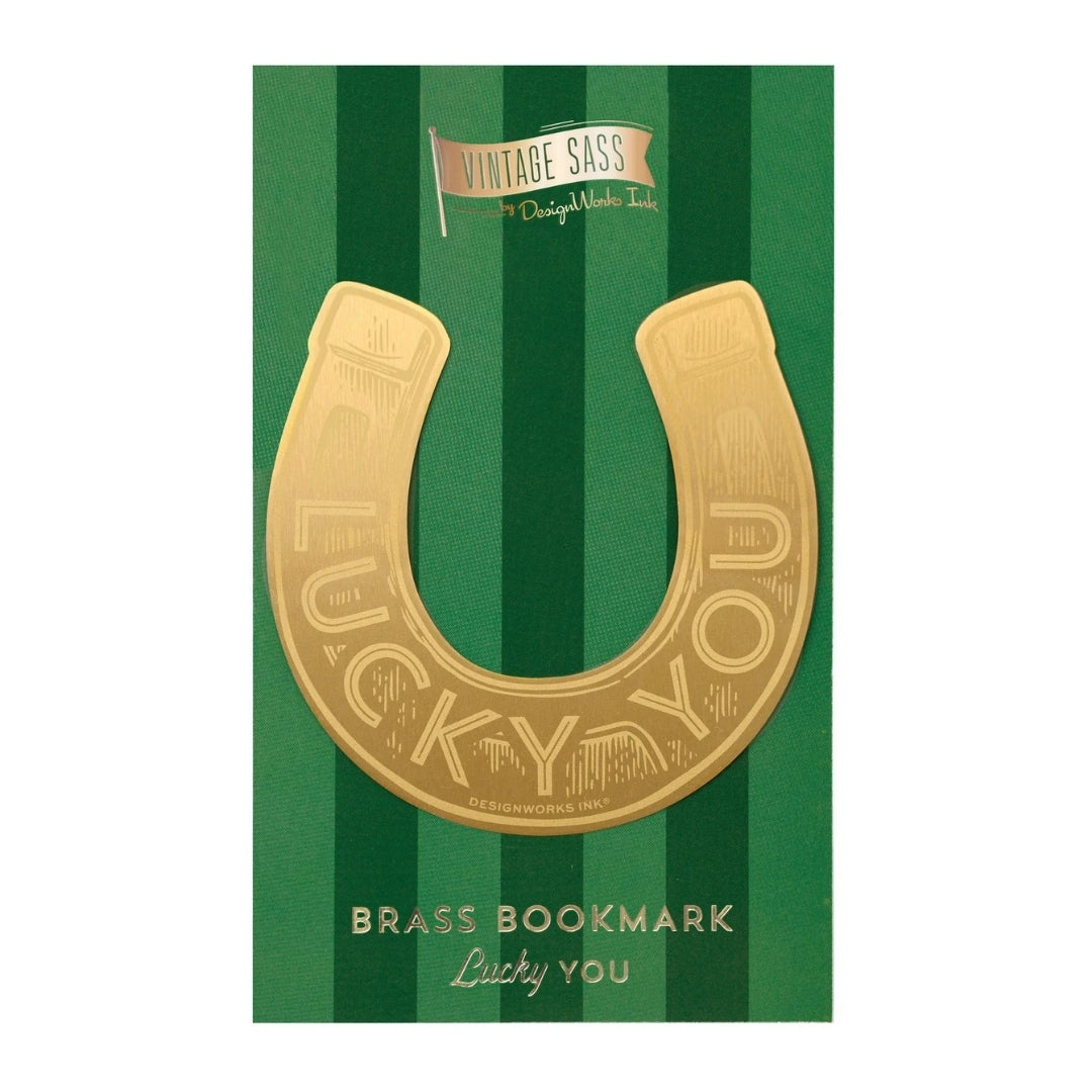 Fabulous Gifts Gentlemens Hardware Vintage Sass Brass Bookmark - Lucky You by Weirs of Baggot Street