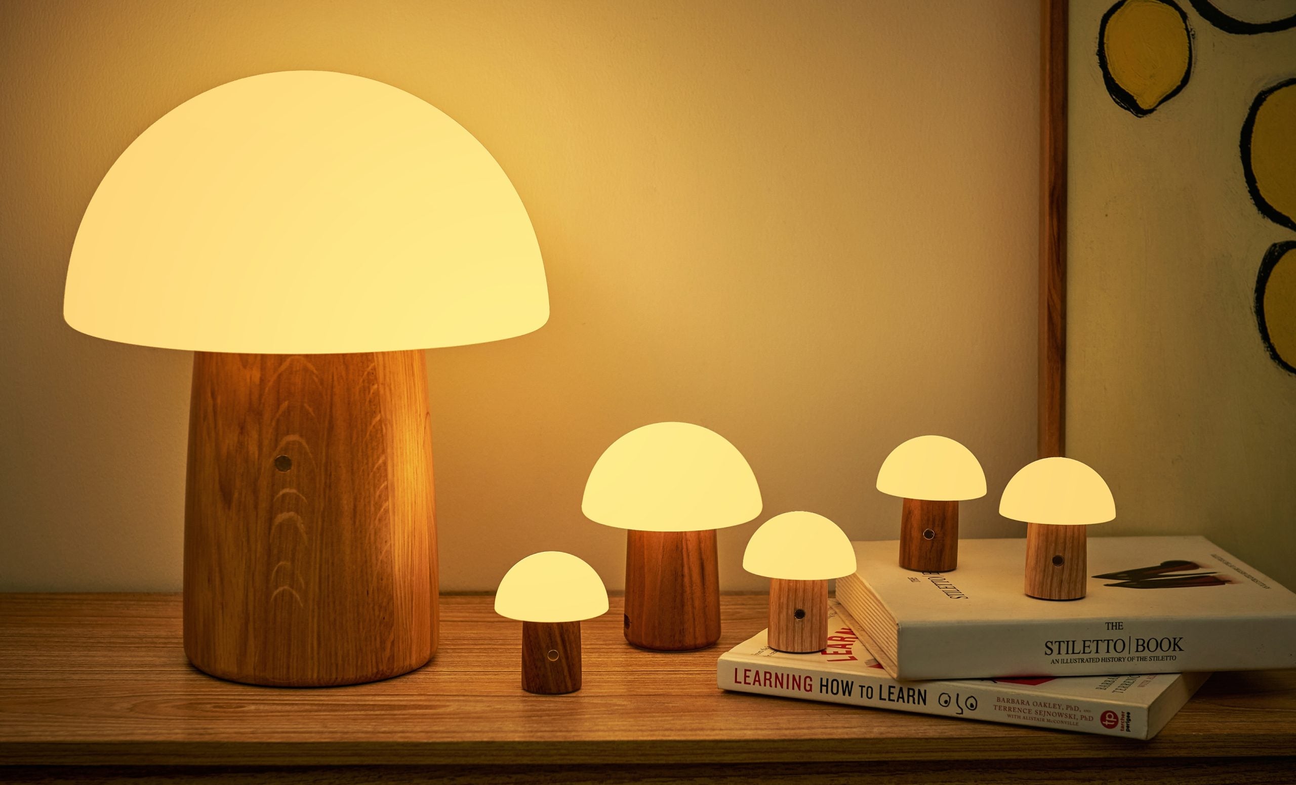 Fabulous Gifts Gingko Design Super Mini Alice Mushroom Lamp White Ash by Weirs of Baggot Street