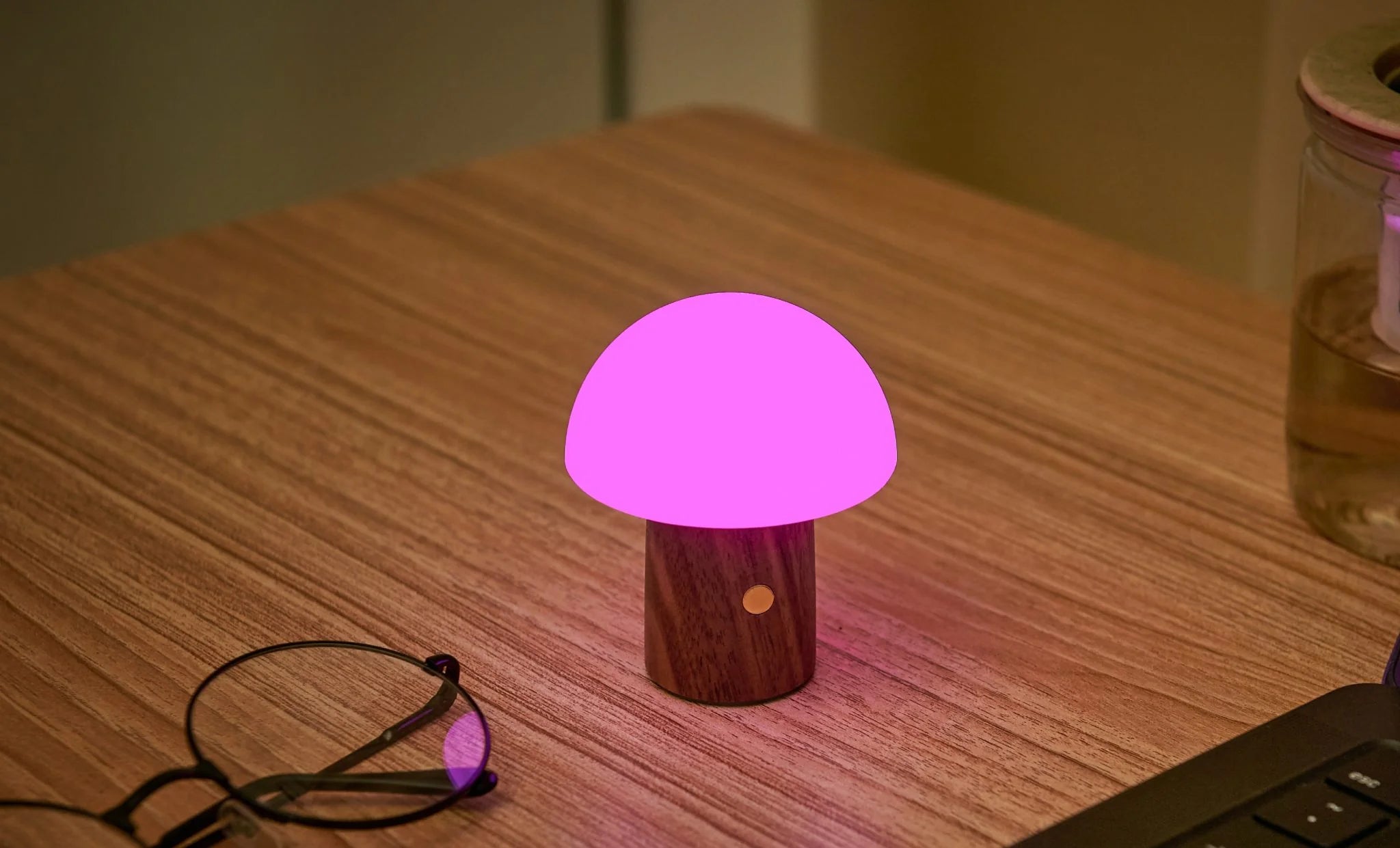 Fabulous Gifts Gingko Design Super Mini Alice Mushroom Lamp Walnut by Weirs of Baggot Street