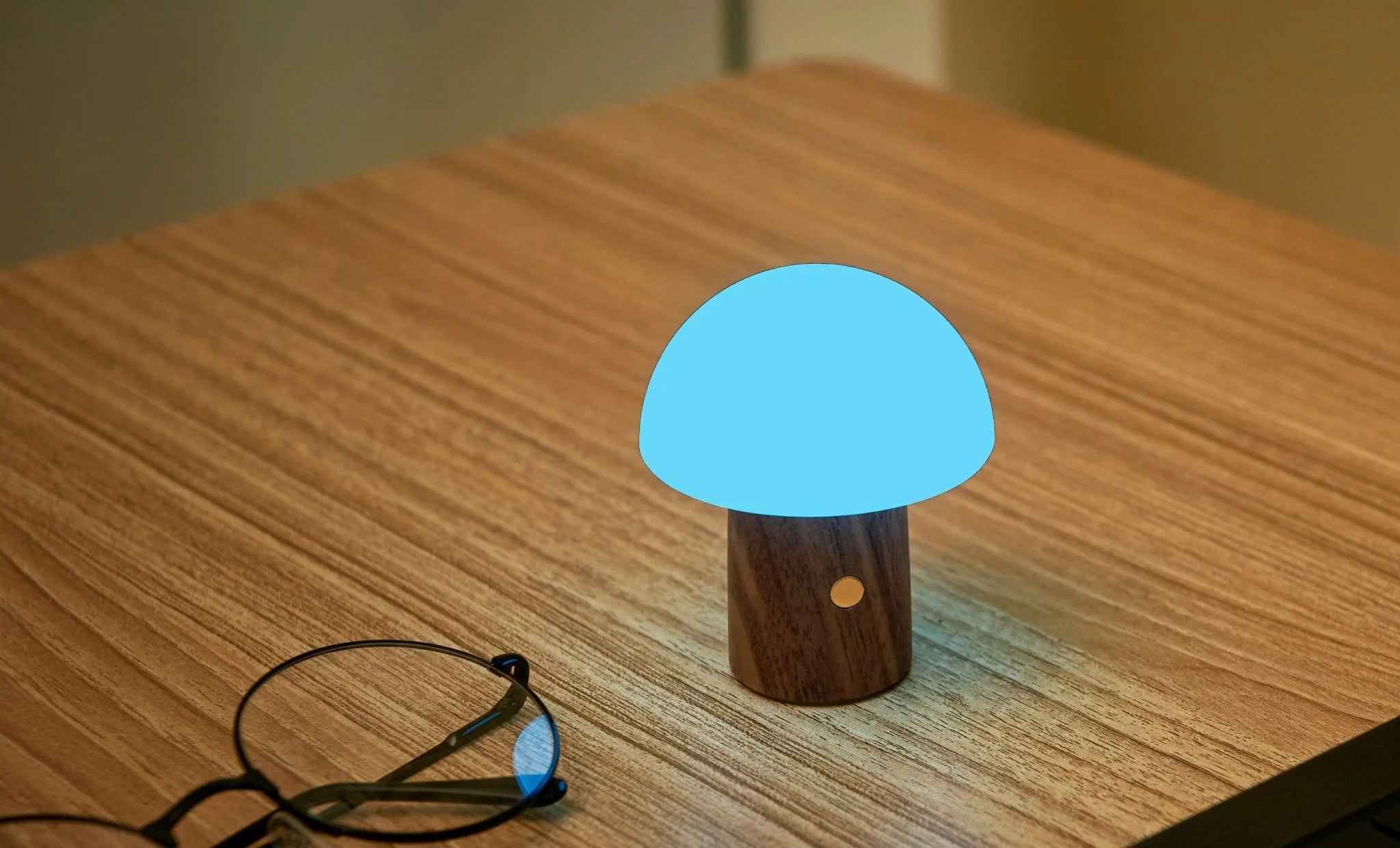 Fabulous Gifts Gingko Design Super Mini Alice Mushroom Lamp Walnut by Weirs of Baggot Street