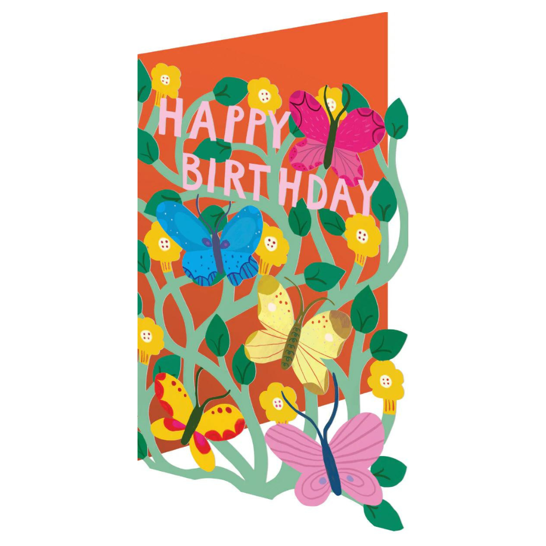 Fabulous Gifts Greeting Cards Roger La Borde Happy Butterflies Birthday Lasercut Card by Weirs of Baggot Street