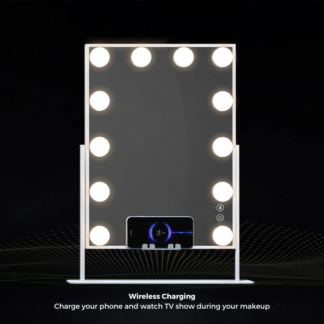 Fabulous Gifts Hathaway Hollywood Slim Vanity Mirror - 12 Dimmable LED Bulbs by Weirs of Baggot Street