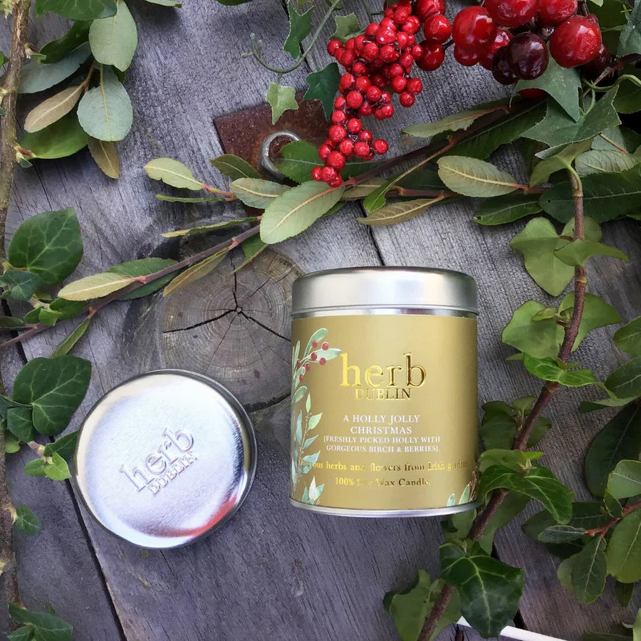 Fabulous Gifts Irish Botanicals Herb Jolly Christmas Candle by Weirs of Baggot Street