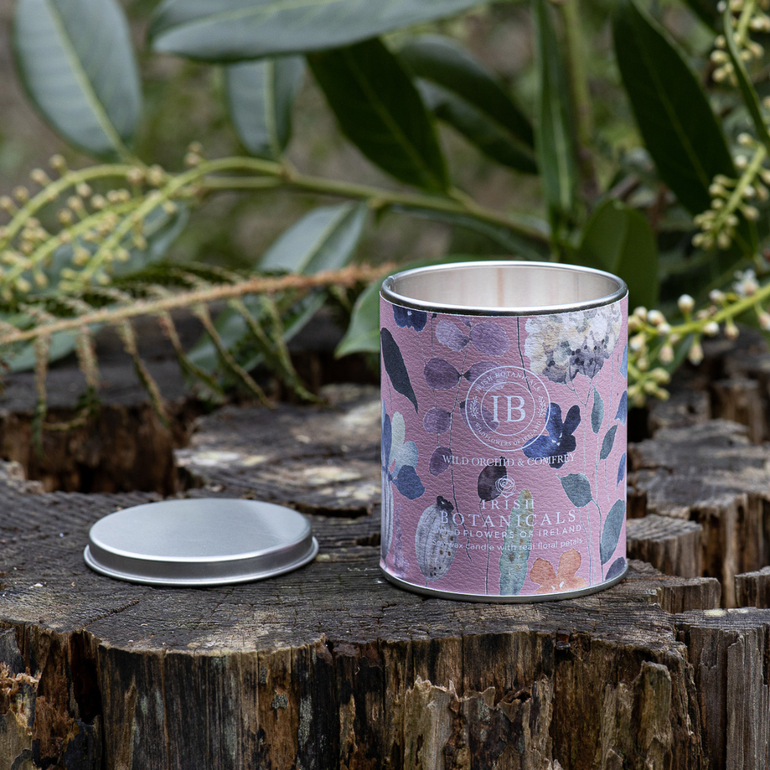 Fabulous Gifts Irish Botanicals Wildflower Orchid & Comfrey Tin by Weirs of Baggot Street