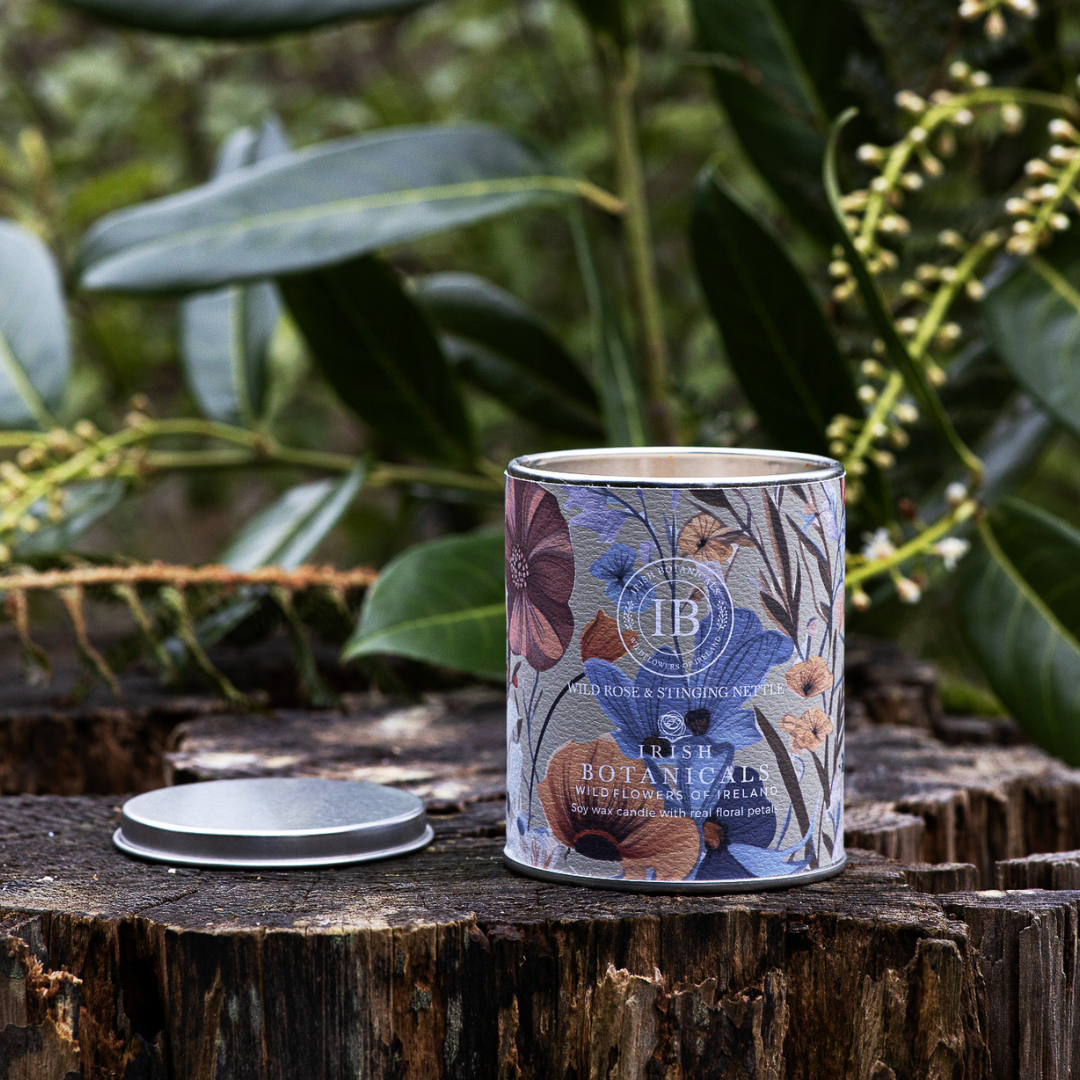 Fabulous Gifts Irish Botanicals Wildflower Rose & Stinging Nettle Tin by Weirs of Baggot Street