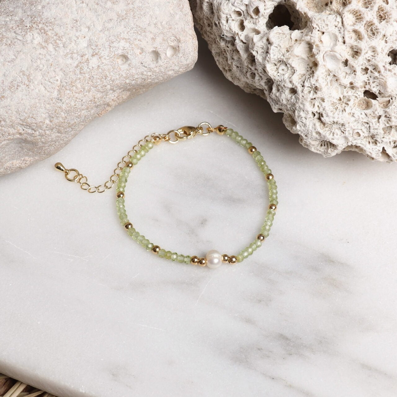 Fabulous Gifts Jewellery Bracelet Stone Bead Apple Green by Weirs of Baggot Street