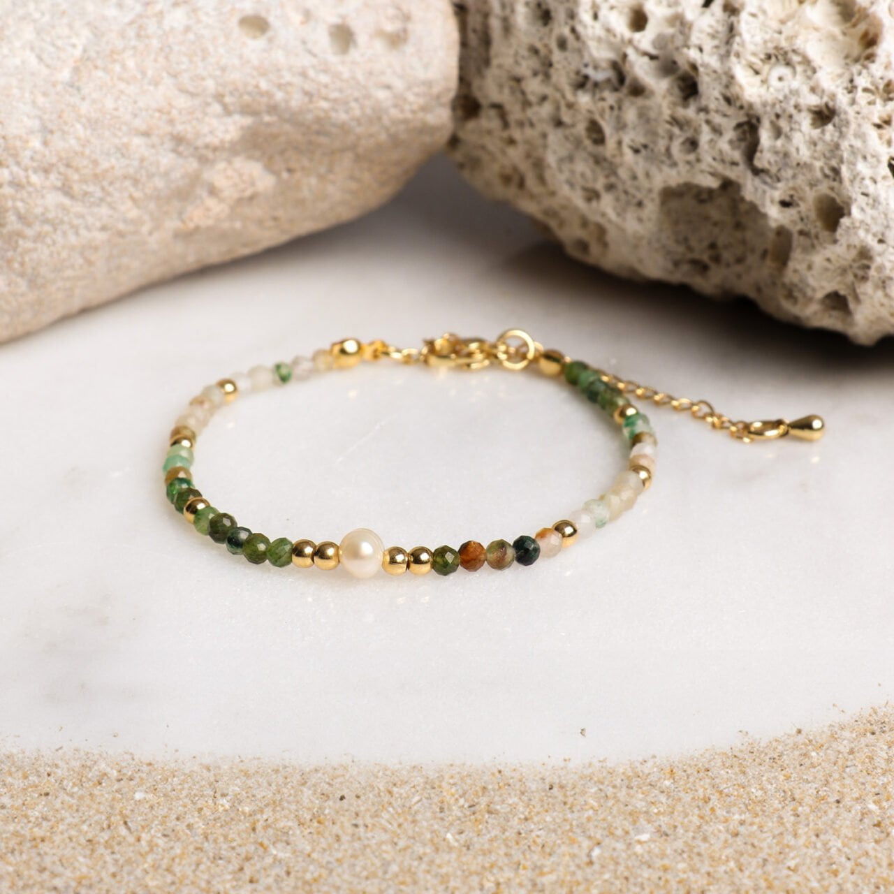 Fabulous Gifts Jewellery Bracelet Stone Bead Green by Weirs of Baggot Street