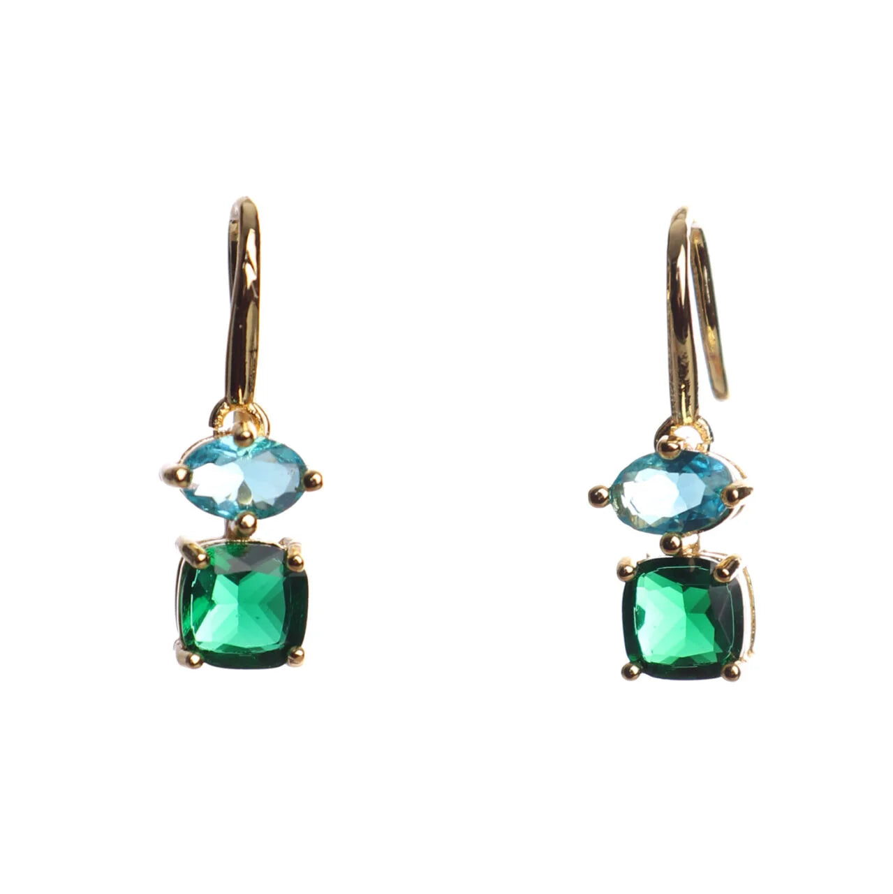Fabulous Gifts Jewellery Earrings Double Glass Gold by Weirs of Baggot Street