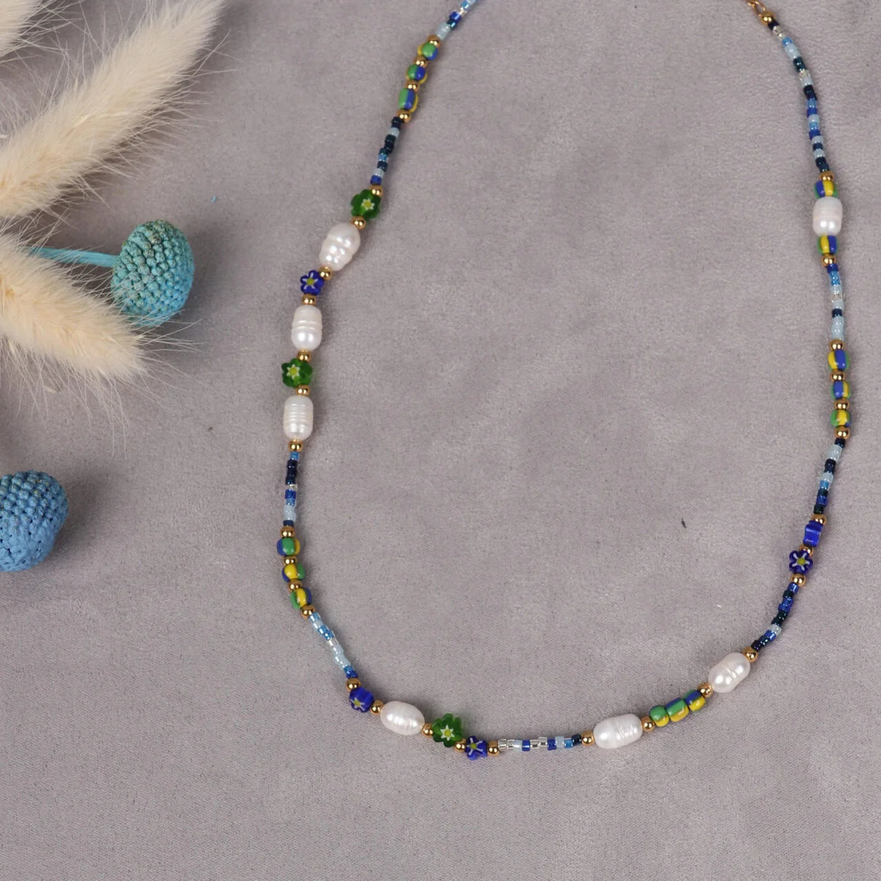 Fabulous Gifts Jewellery Necklace Japanese Seed & Camilla Beads by Weirs of Baggot Street