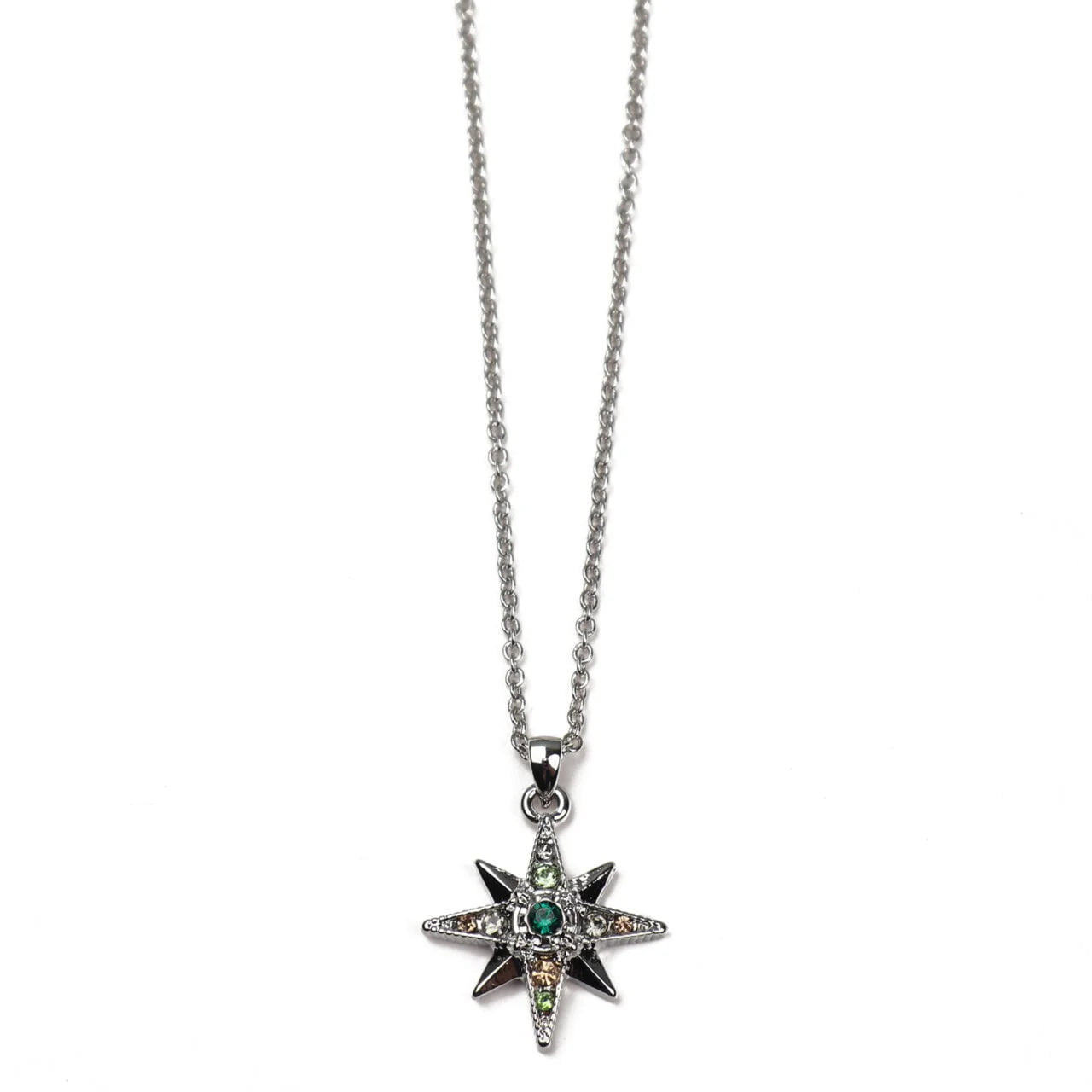 Fabulous Gifts Jewellery Necklace Star Green Silver by Weirs of Baggot Street