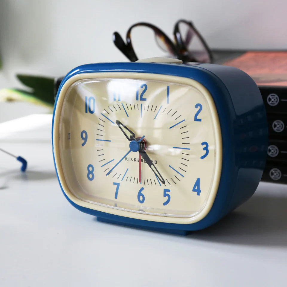 Fabulous Gifts Kikkerland Retro Alarm Clock + Blue by Weirs of Baggot Street