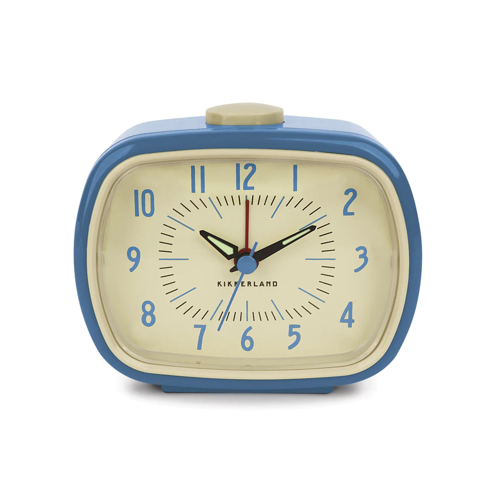 Fabulous Gifts Kikkerland Retro Alarm Clock + Blue by Weirs of Baggot Street