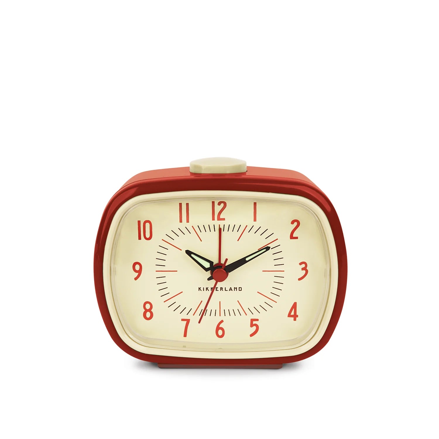 Fabulous Gifts Kikkerland Retro Alarm Clock + Red by Weirs of Baggot Street