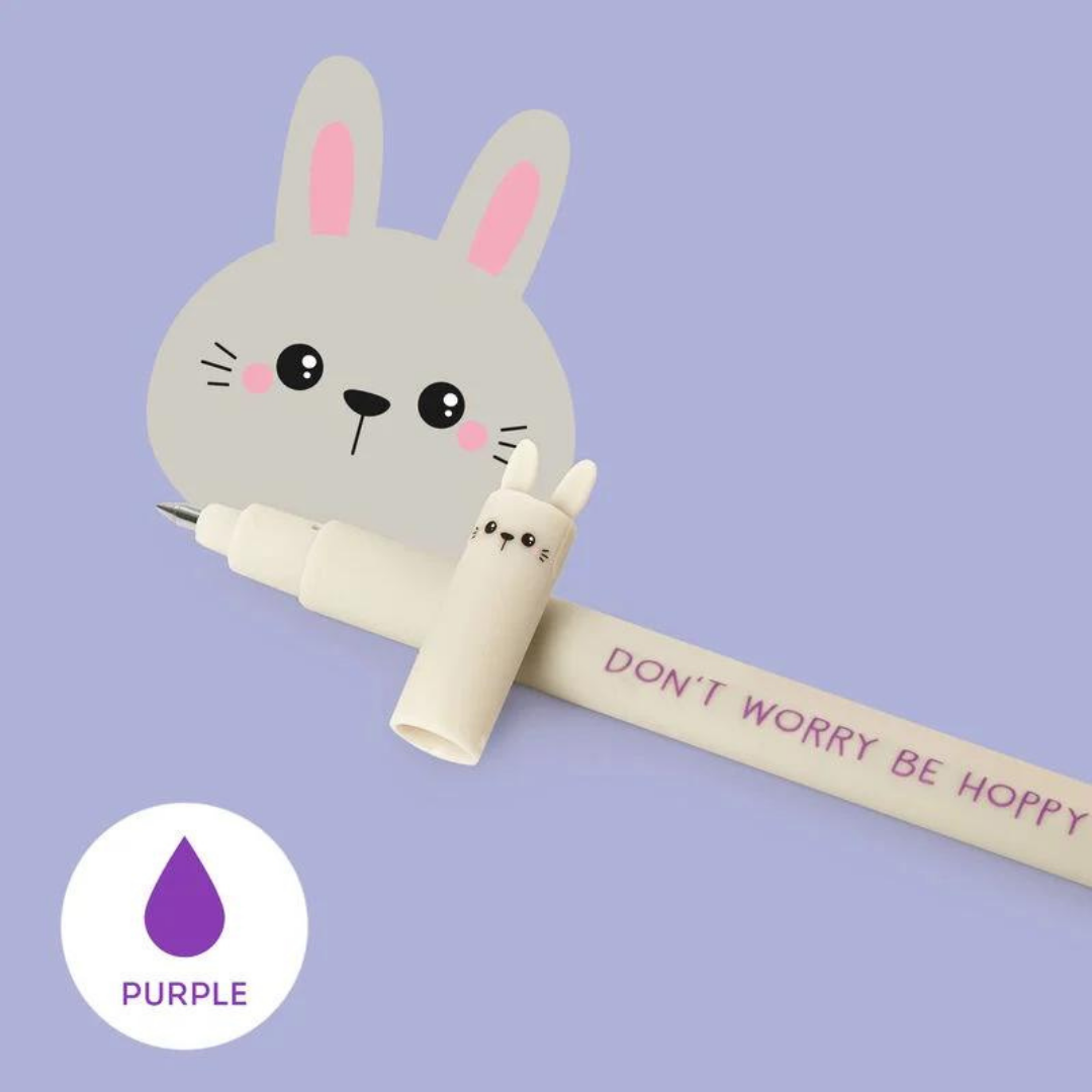 Fabulous Gifts Legami Stationery Legami Erasable Gel Pen Bunny Purple by Weirs of Baggot Street