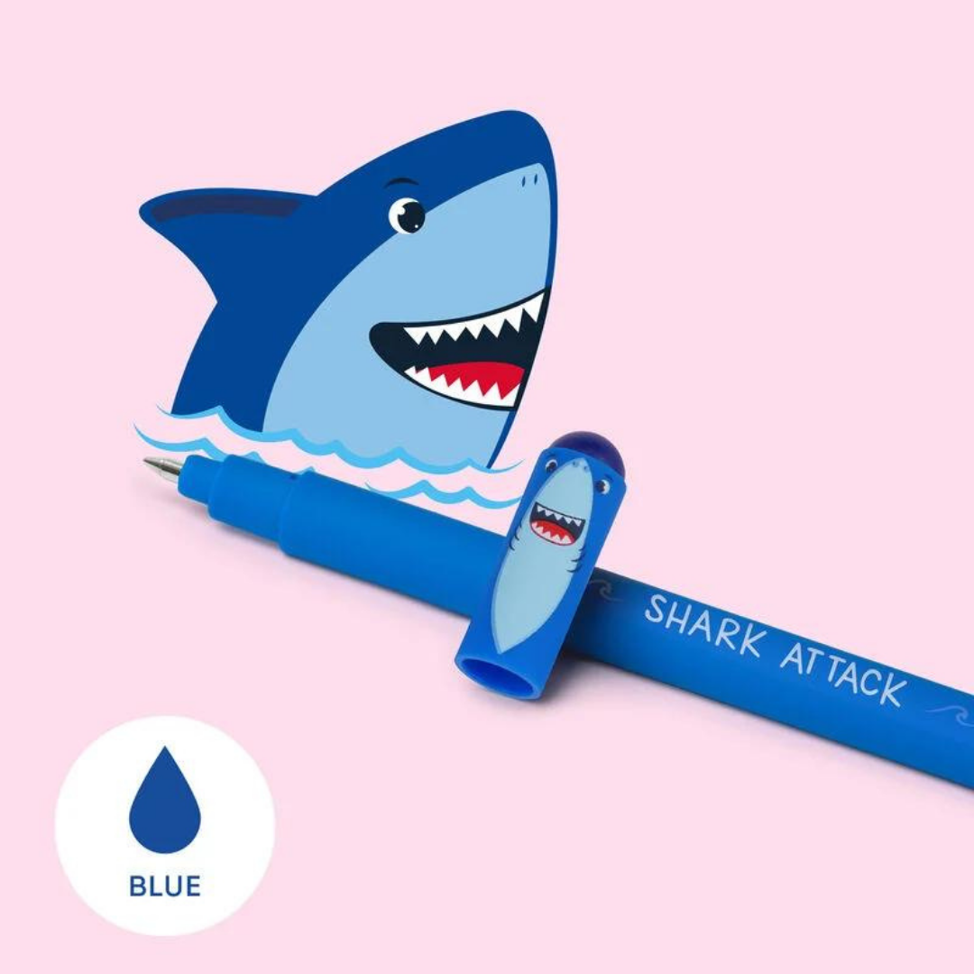 Fabulous Gifts Legami Stationery Legami Erasable Gel Pen Shark Blue by Weirs of Baggot Street
