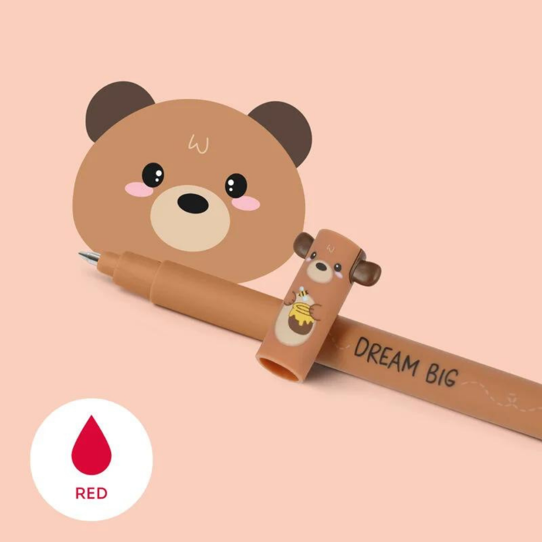 Fabulous Gifts Legami Stationery Legami Erasable Gel Pen Teddy Bear Red by Weirs of Baggot Street