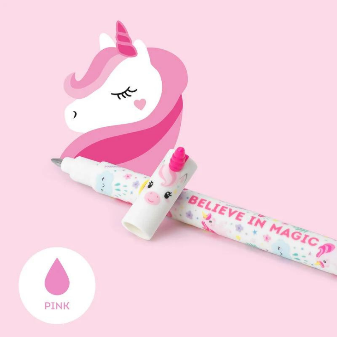 Fabulous Gifts Legami Stationery Legami Erasable Gel Pen Unicorn Pink by Weirs of Baggot Street