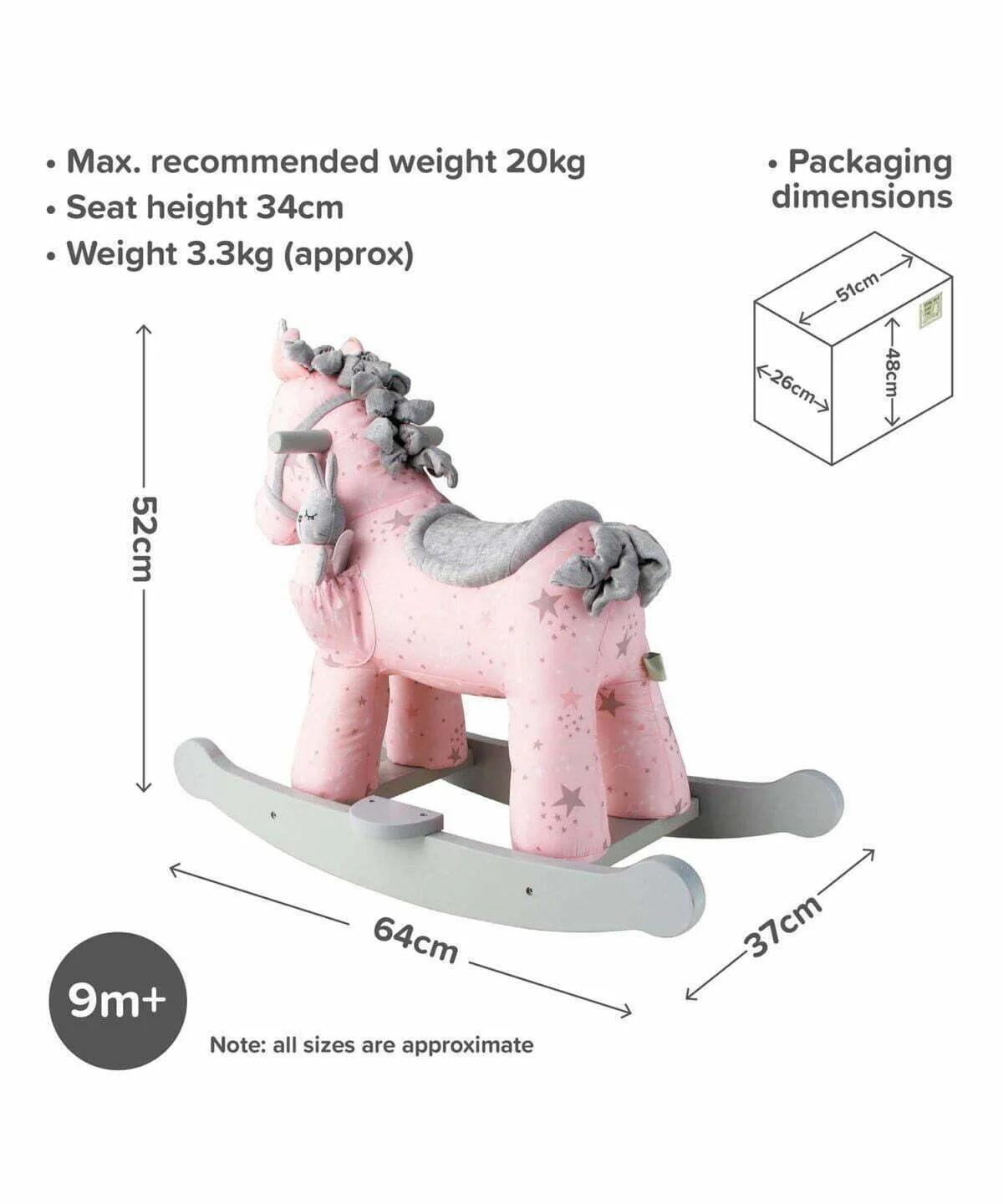 Fabulous Gifts Little Bird Told Me Celeste & Fae Rocking Unicorn Ride On Toy (12m+) by Weirs of Baggot Street