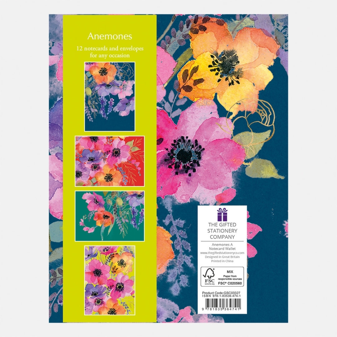 Fabulous Gifts Notecard Wallet - Anemones A by Weirs of Baggot Street
