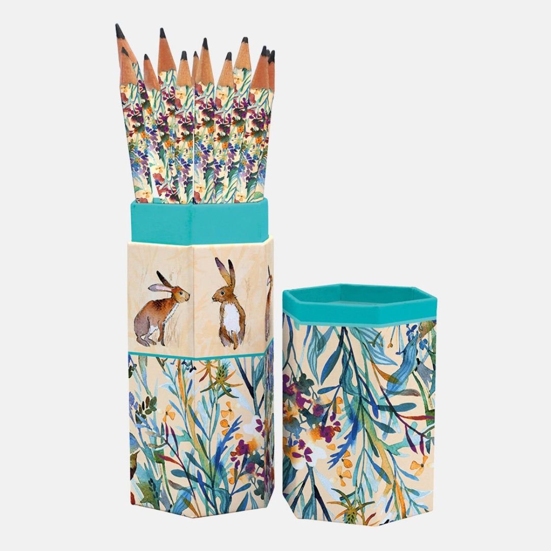 Fabulous Gifts Pencil Set - Kissing Hares by Weirs of Baggot Street