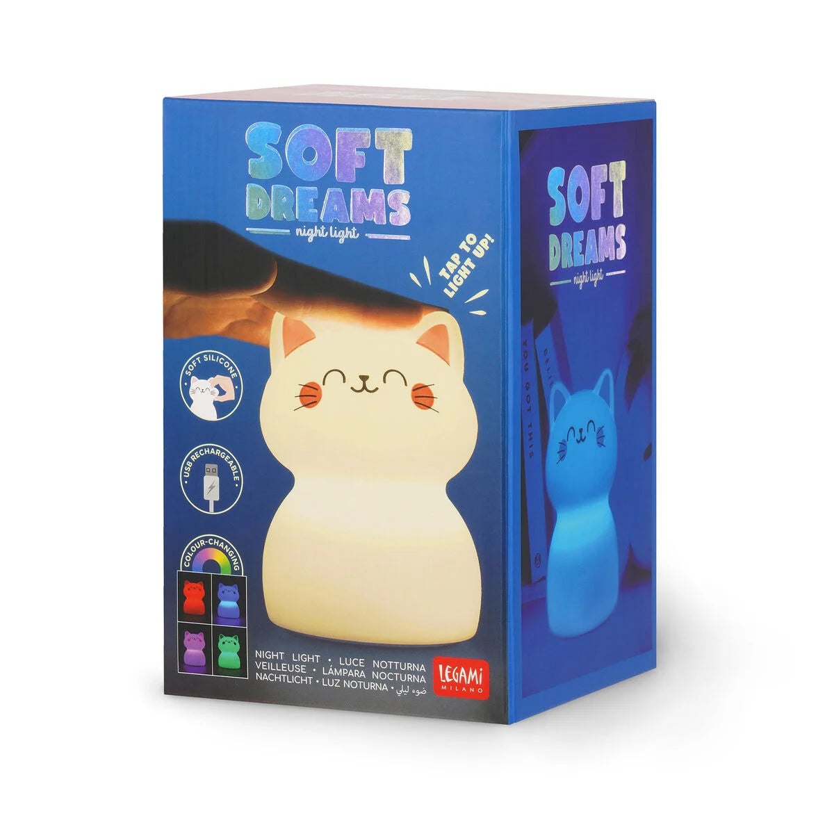 Fabulous Gifts Quirky Gifts Legami Rechargeable Night Light Kitty by Weirs of Baggot Street