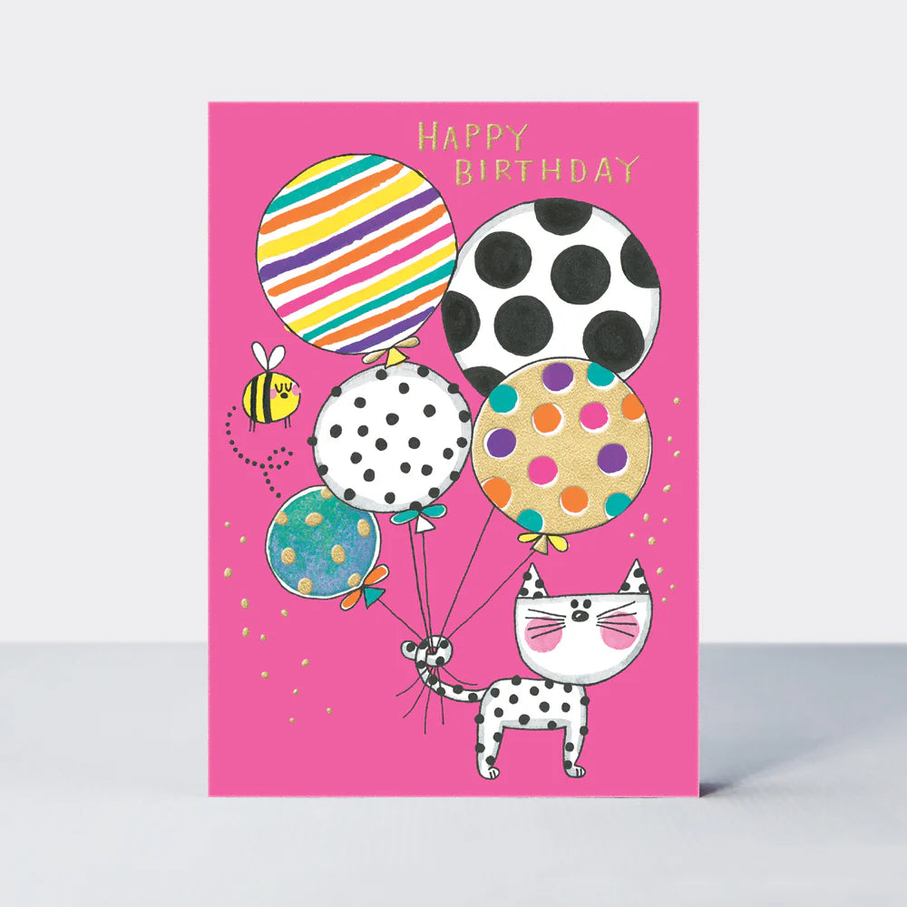 Fabulous Gifts Rachel Ellen Spot Birthday Balloons Cat by Weirs of Baggot Street