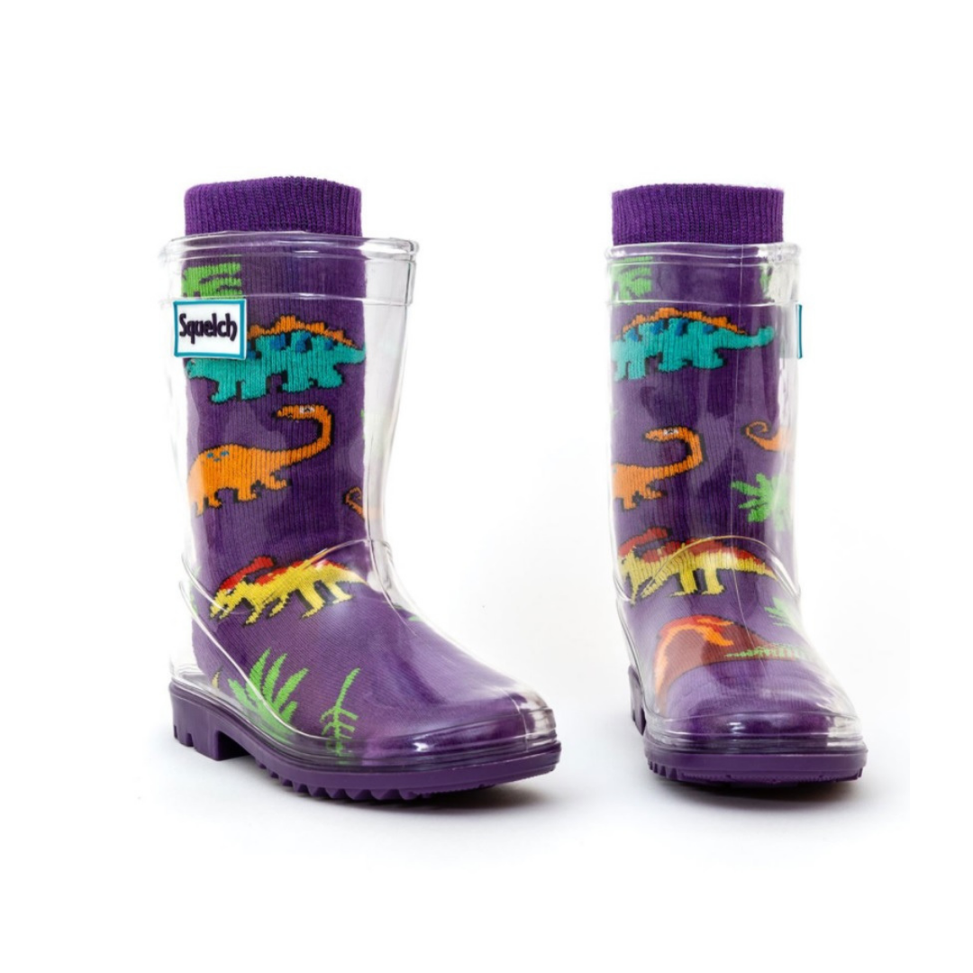 Fabulous Gifts Squelch Minis Socks Purple Dinosaur Age 3-6 by Weirs of Baggot Street