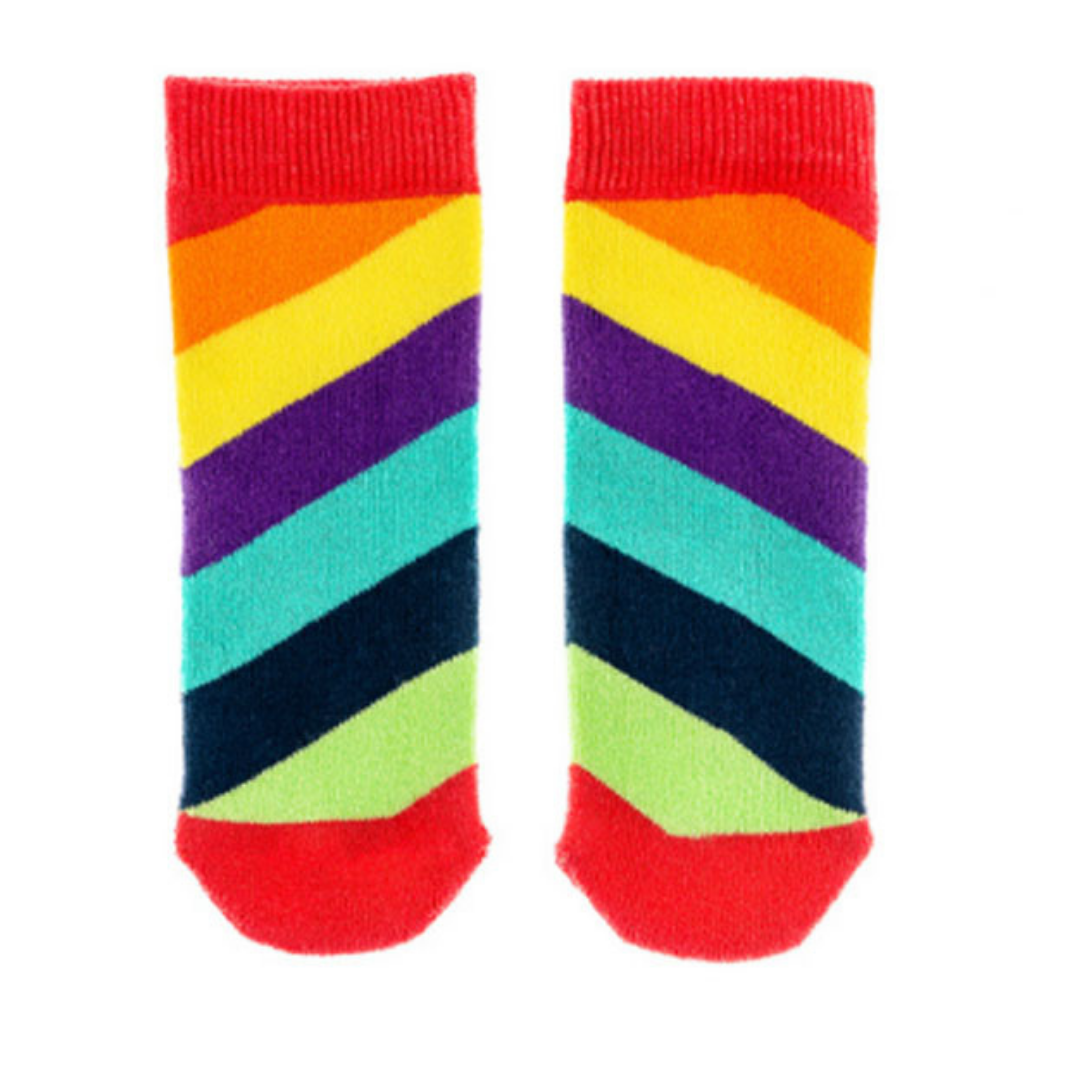 Fabulous Gifts Squelch Tots Socks Diagonal Rainbow Age 1-2 by Weirs of Baggot Street