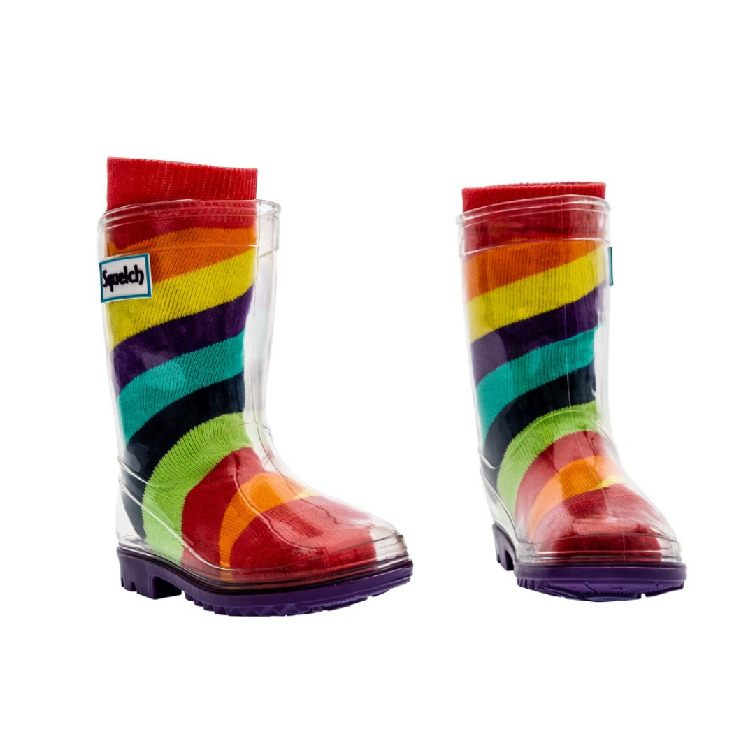 Fabulous Gifts Squelch Tots Socks Diagonal Rainbow Age 1-2 by Weirs of Baggot Street