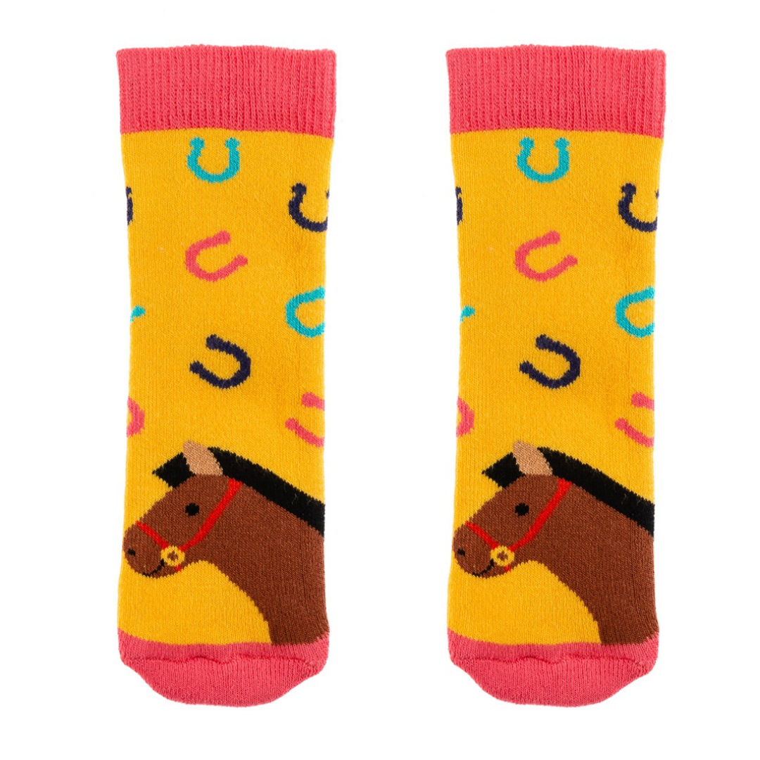 Fabulous Gifts Squelch Tots Socks Orange Horses Age 1-2 by Weirs of Baggot Street