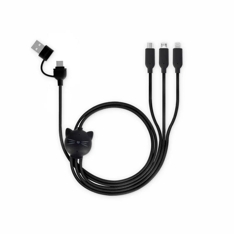 Fabulous Gifts Stationery Legami 3-In-1 Charging Cable Kitty by Weirs of Baggot Street