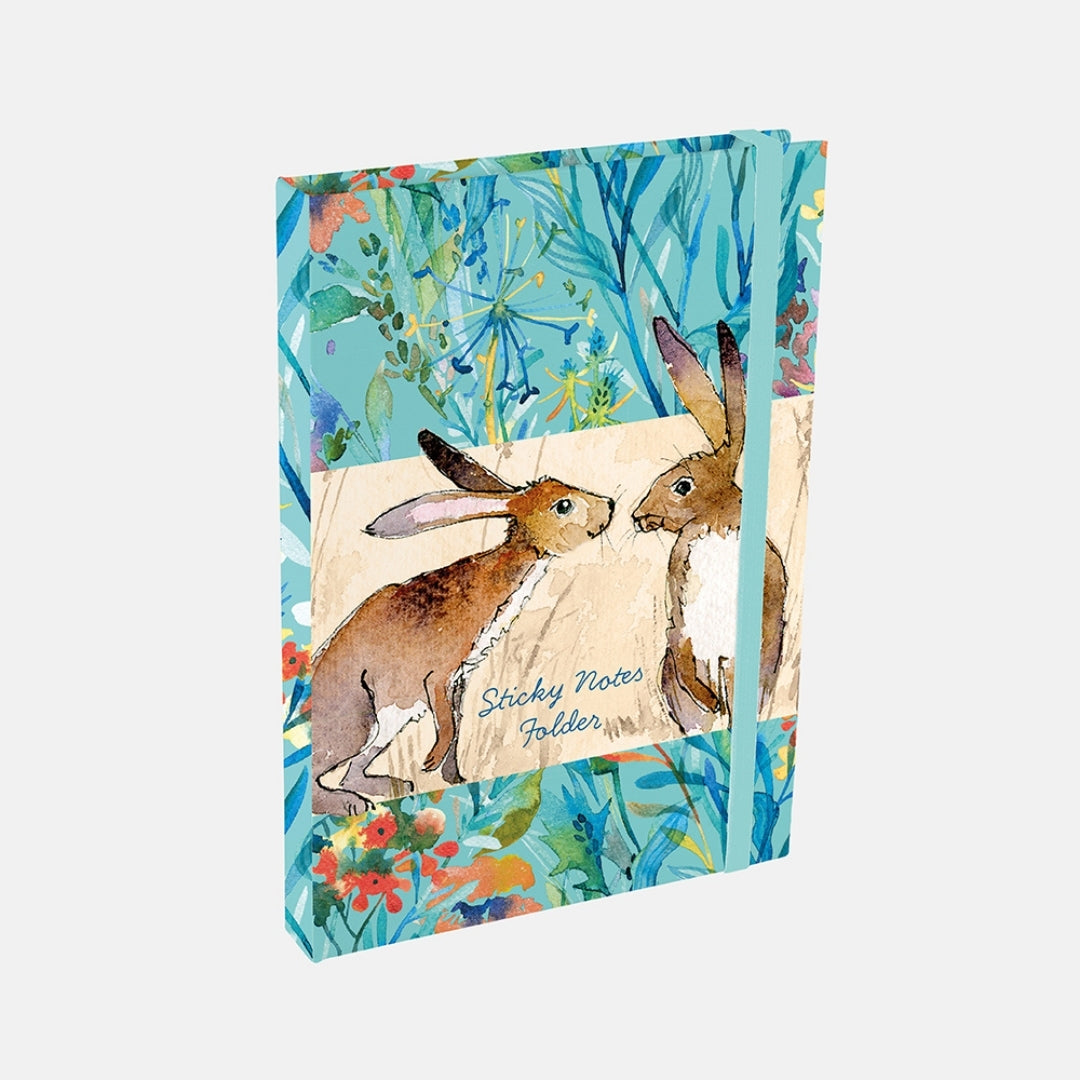 Fabulous Gifts Sticky Note Folder - Kissing Hares by Weirs of Baggot Street