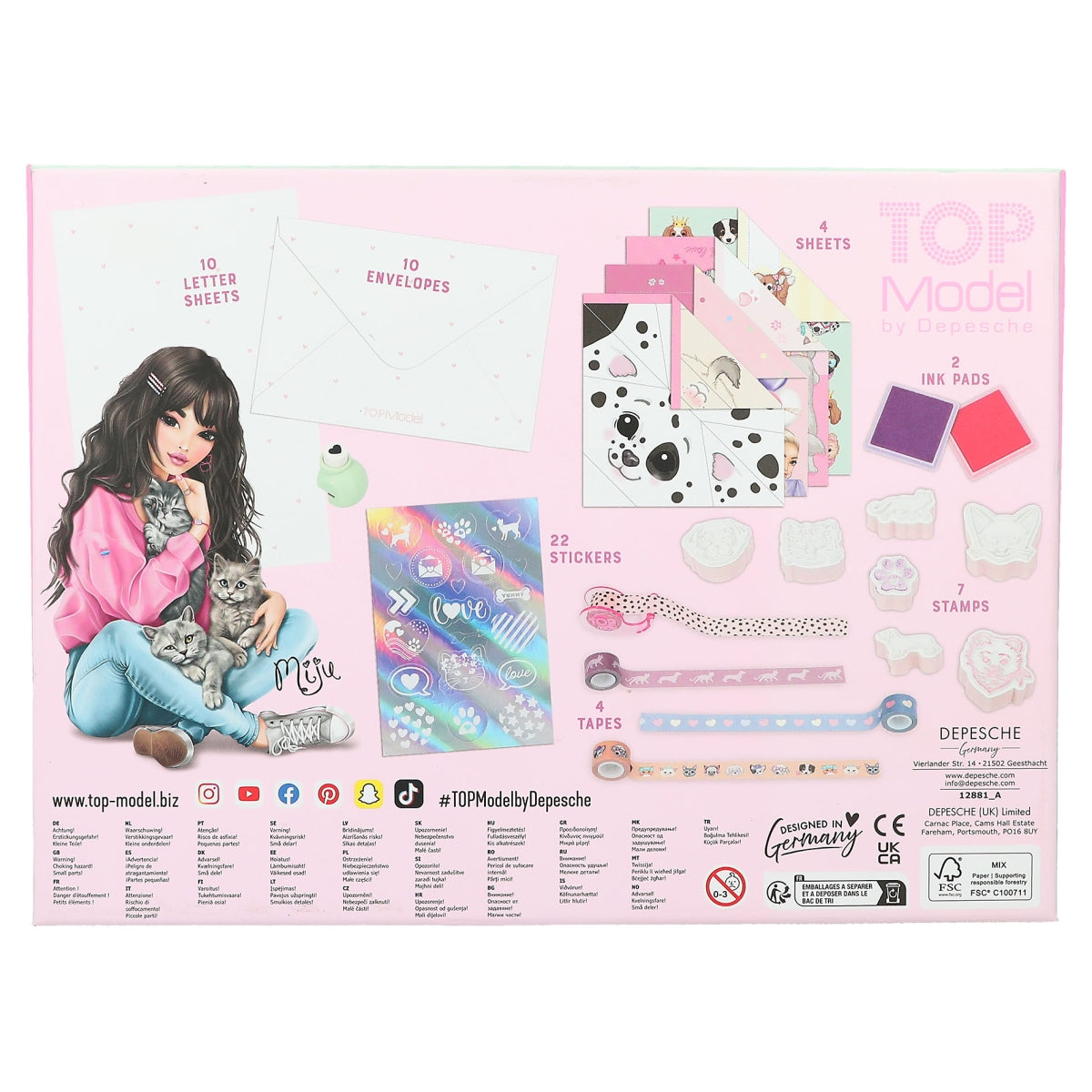 Fabulous Gifts TOPModel Love Letter Set KITTY and DOGGY by Weirs of Baggot Street