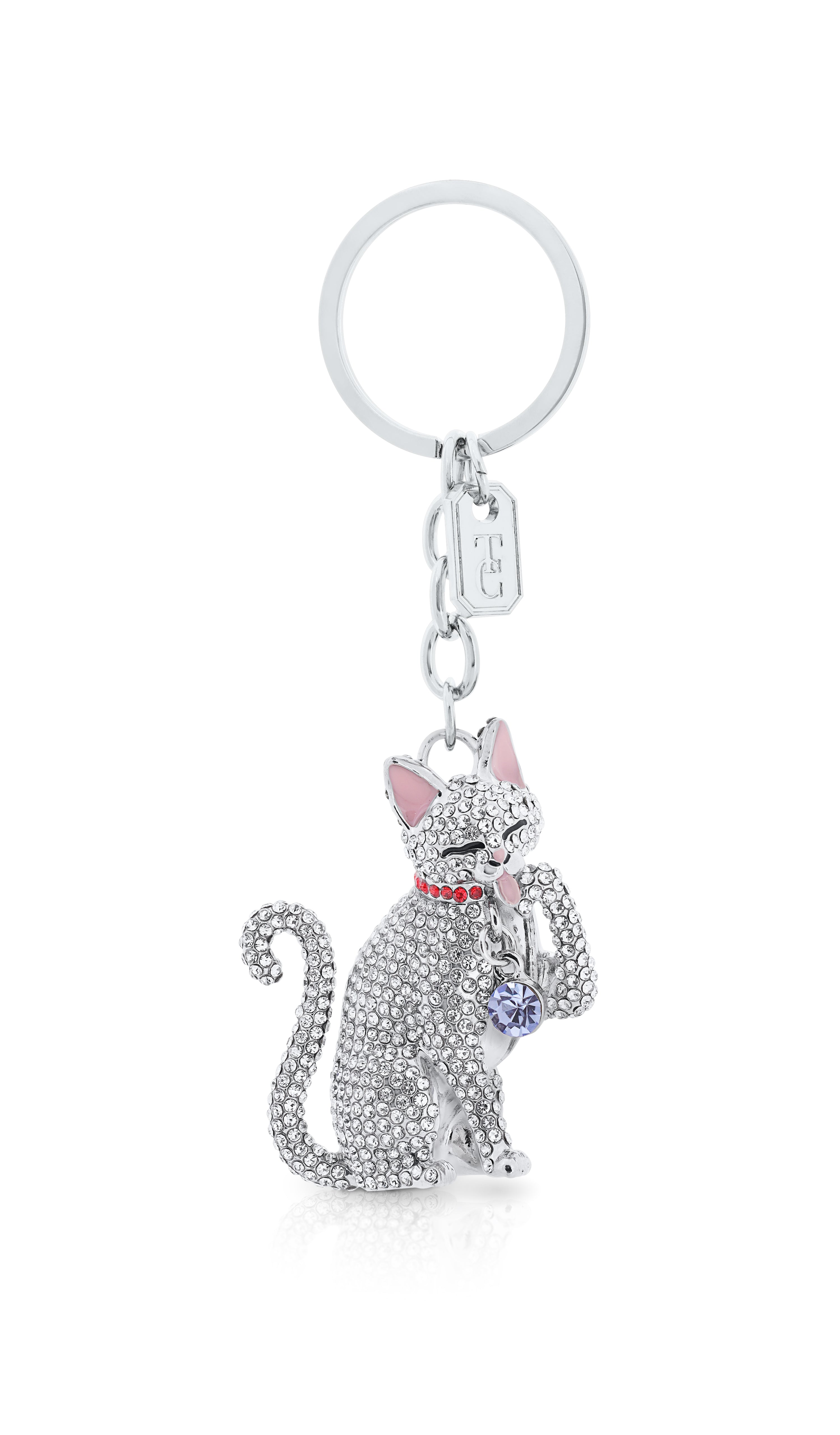 Fabulous Gifts Tipperary Crystal Cat Keyring by Weirs of Baggot Street