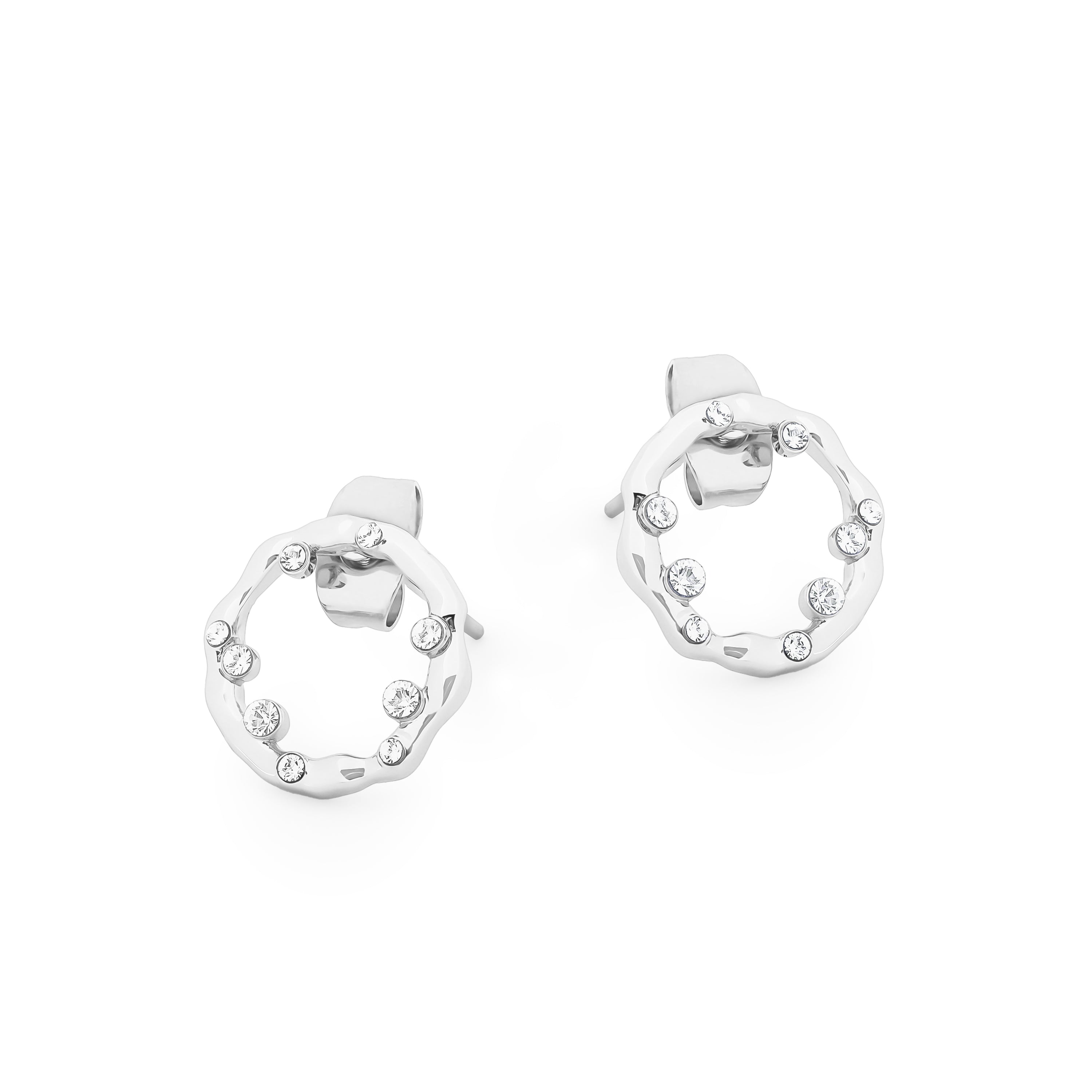 Fabulous  Gifts Tipperary Crystal Circle W/Crystal Earrings Silver by Weirs of Baggot Street