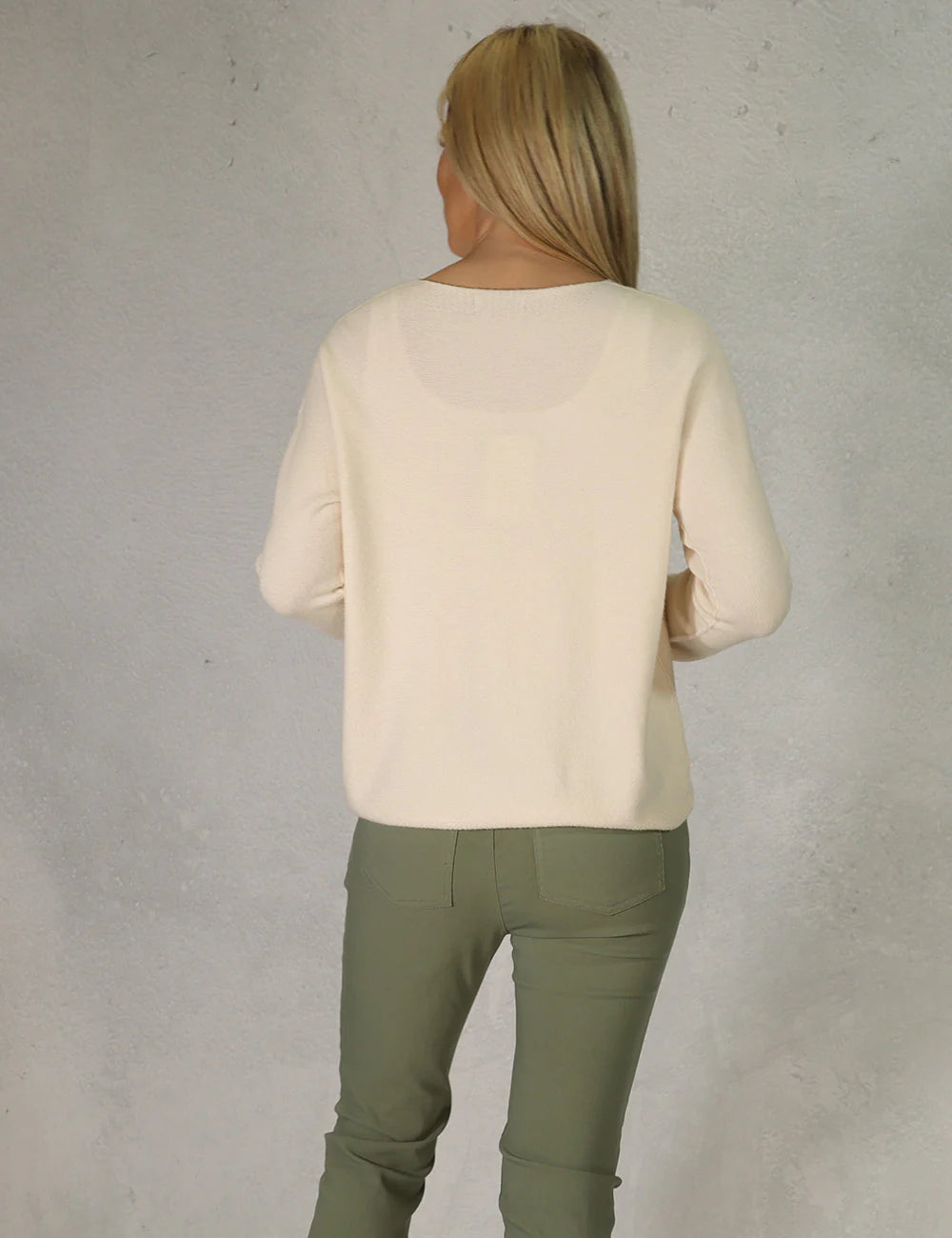 Fabulous Gifts V-Neck Knit Cream by Weirs of Baggot Street